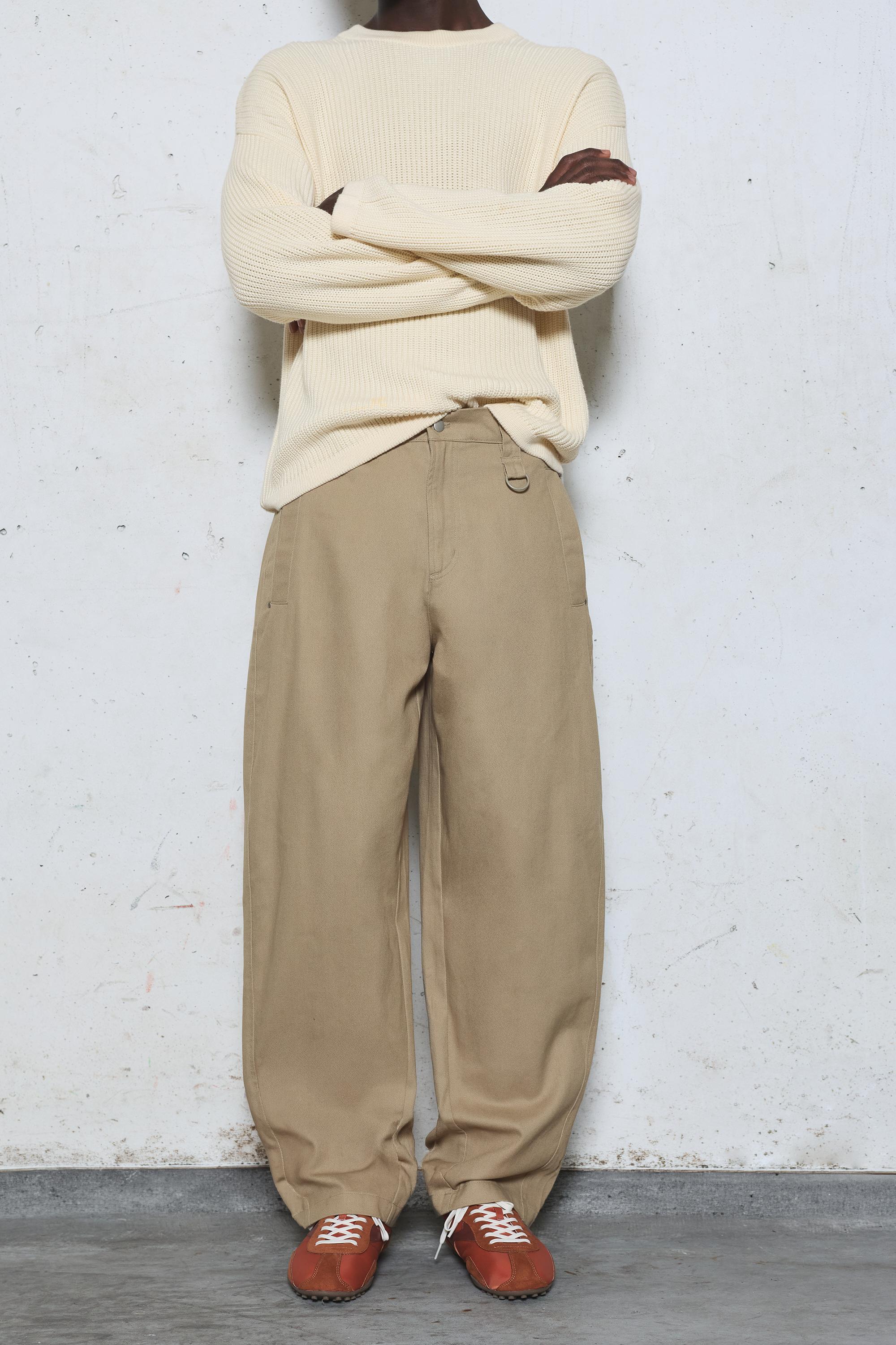 Barrel leg trousers — Ocher