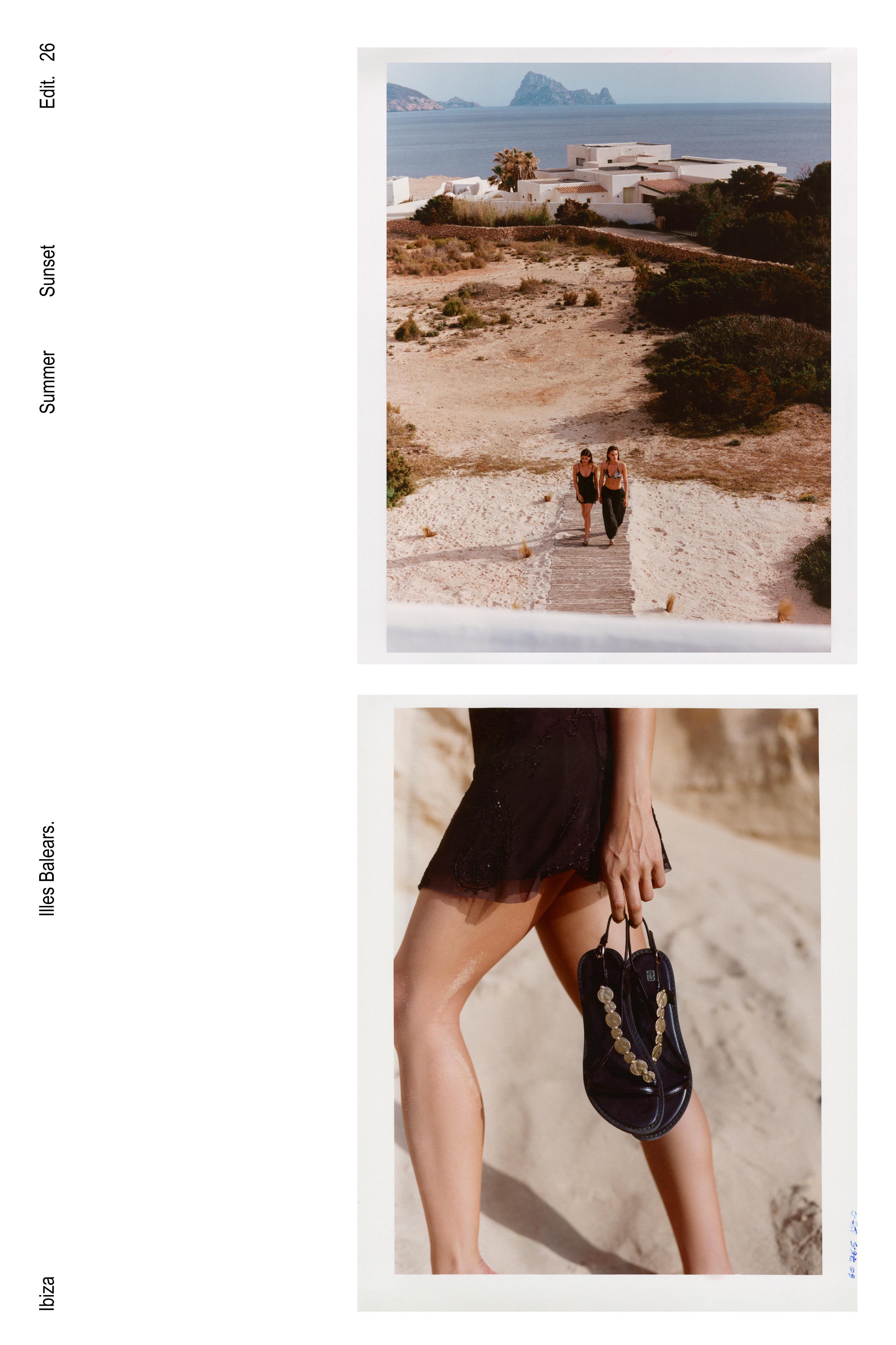 Flat beaded sandals — Brown