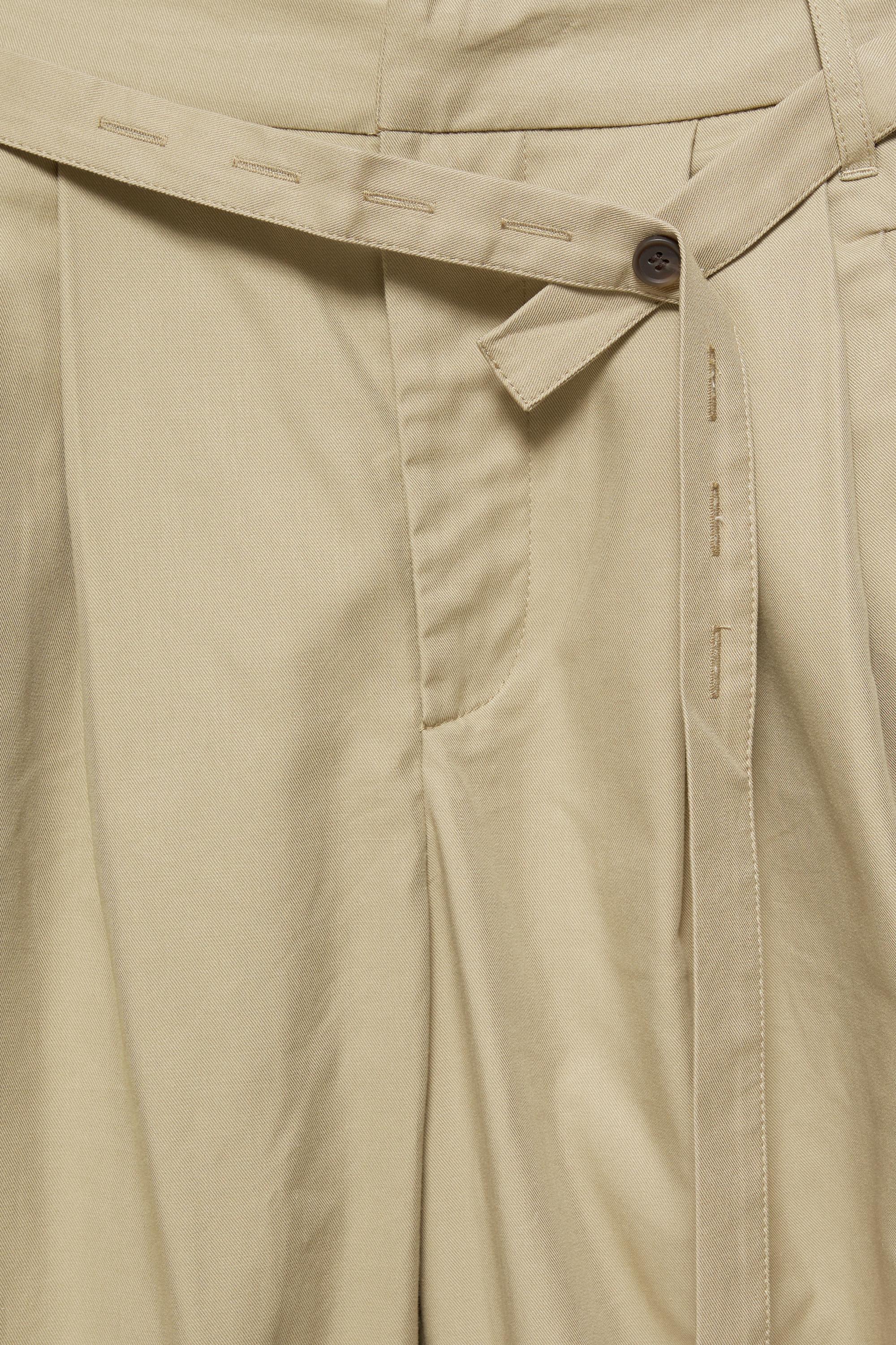 Belted cargo trousers — Dark camel