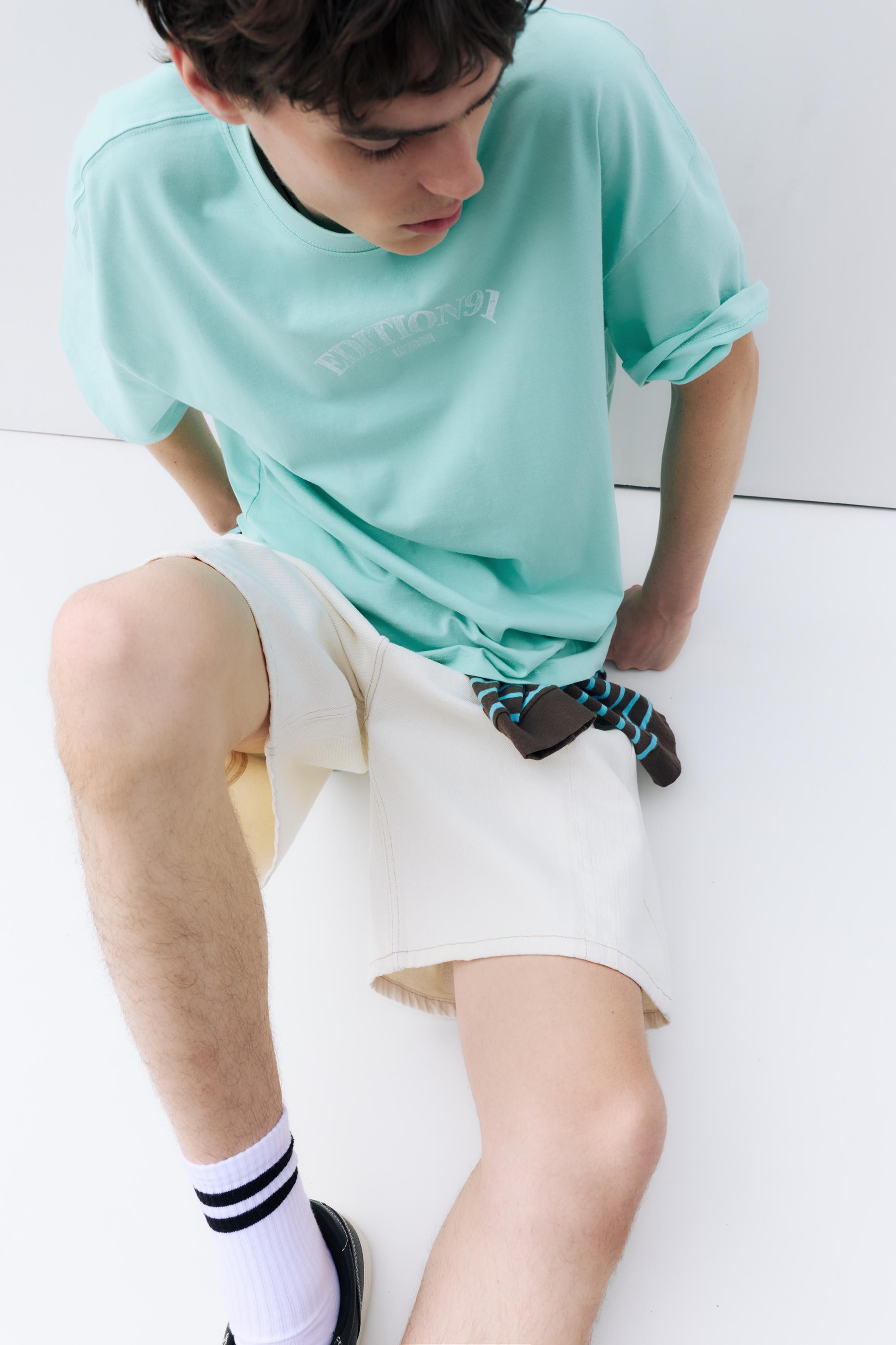 STWD boxy T-shirt — Turquoise