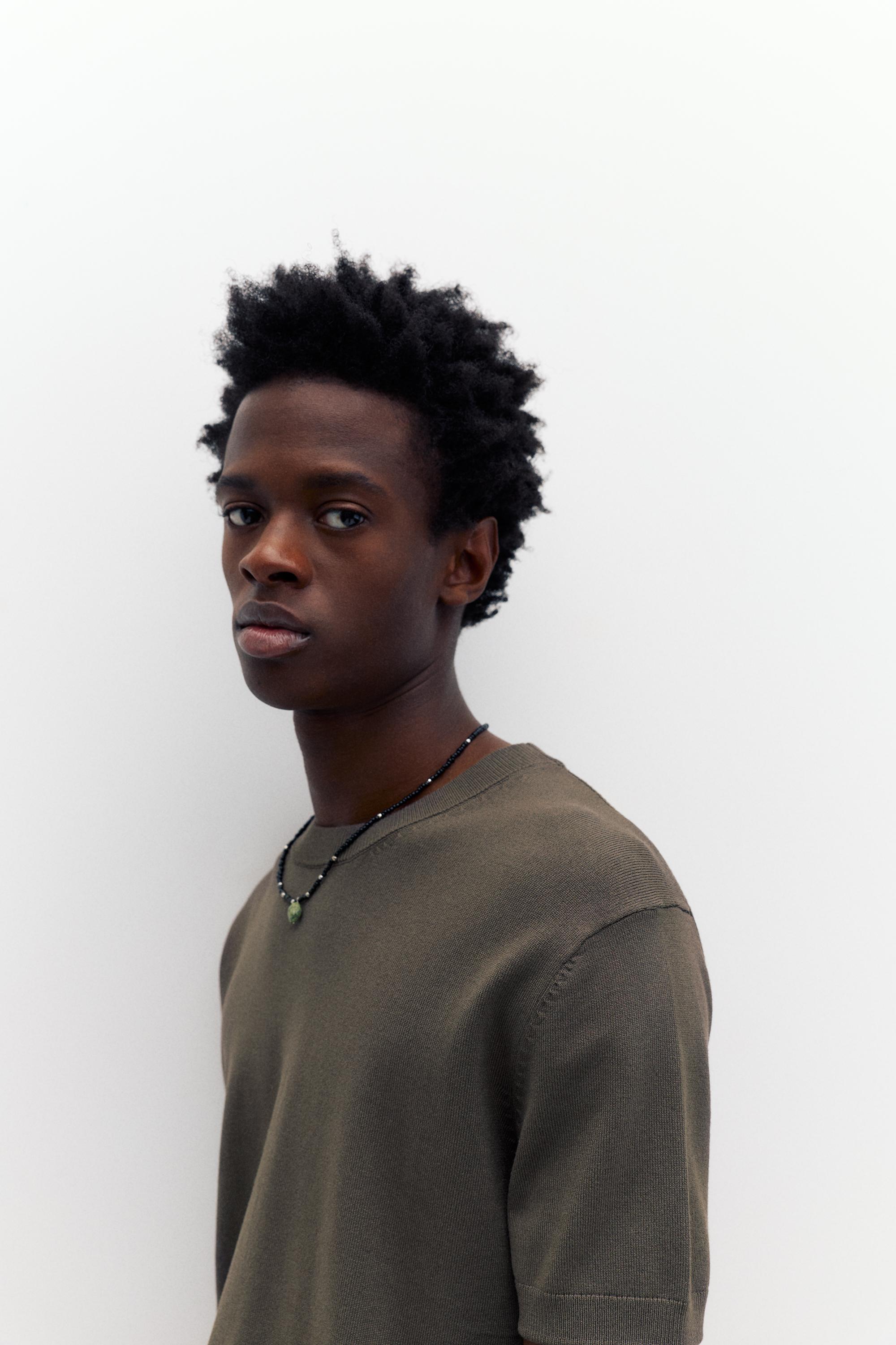 Short sleeve jumper — Mole brown