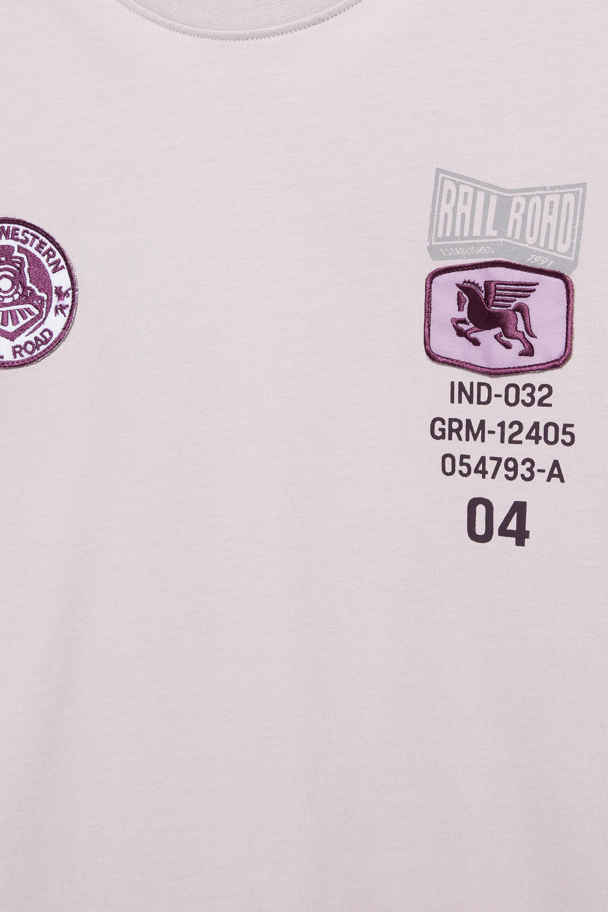 Boxy-fit graphic T-shirt — Lilac