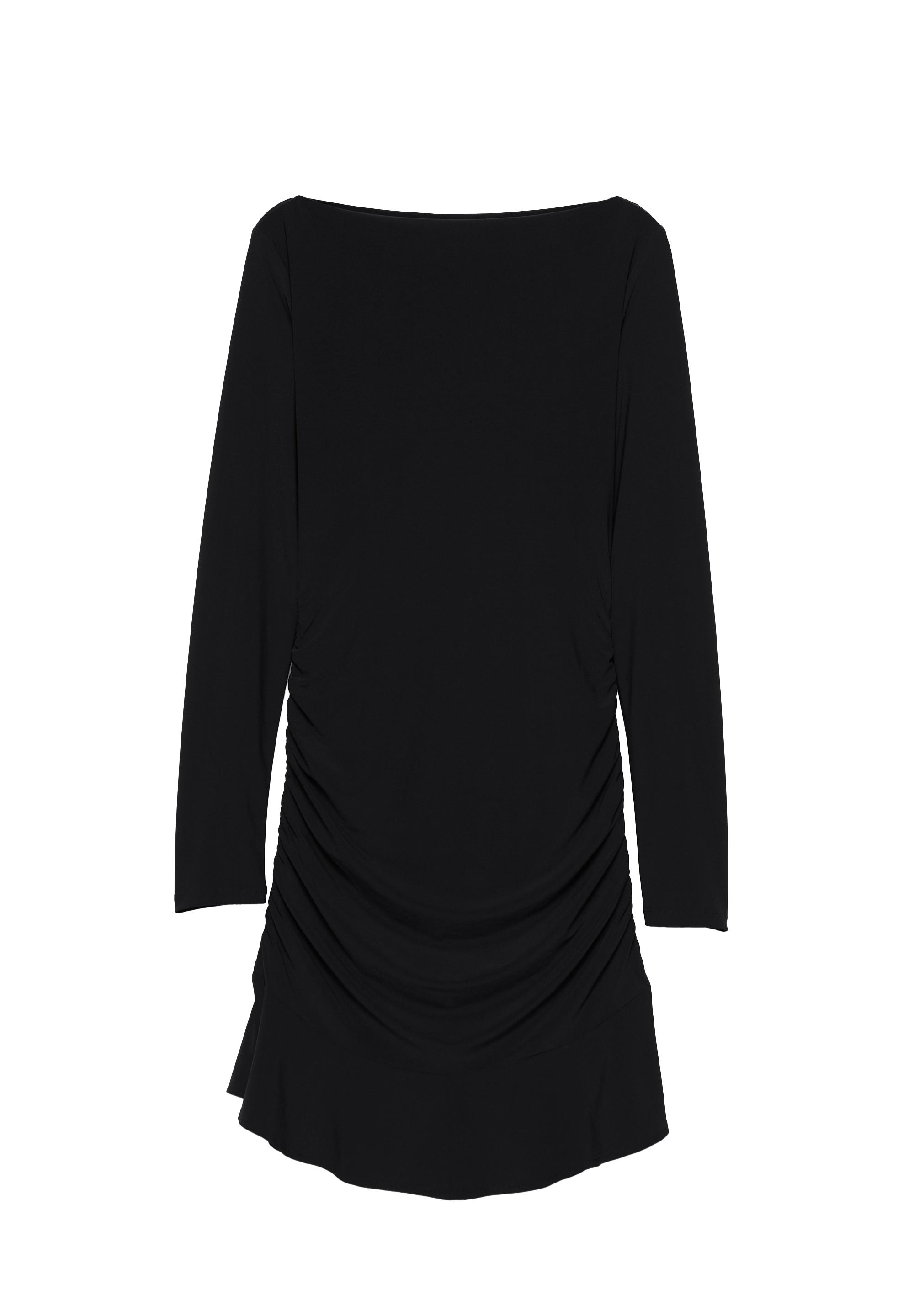 Gathered short dress — Black