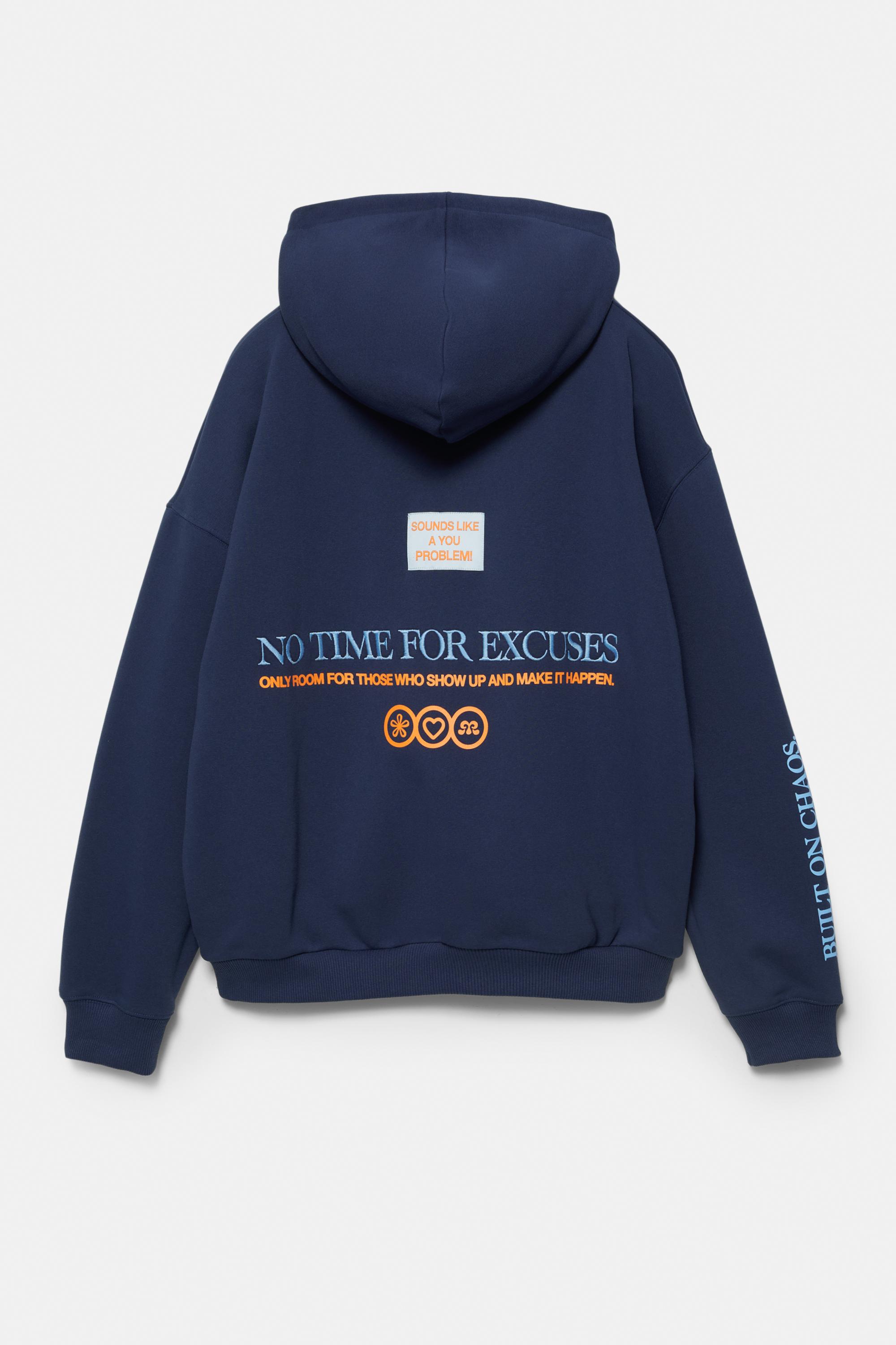 Graphic hoodie — Navy