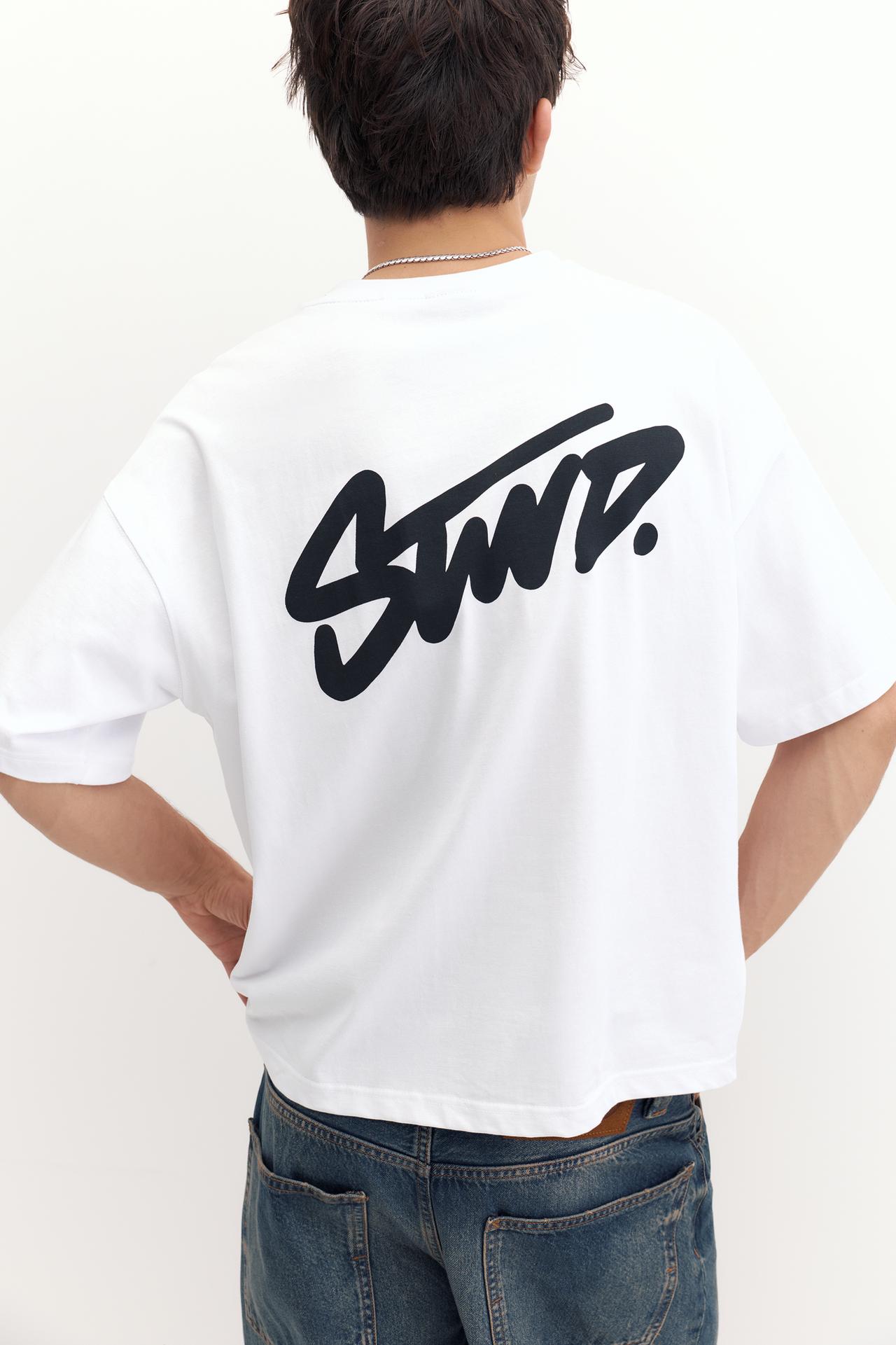 STWD logo boxy T-shirt — White