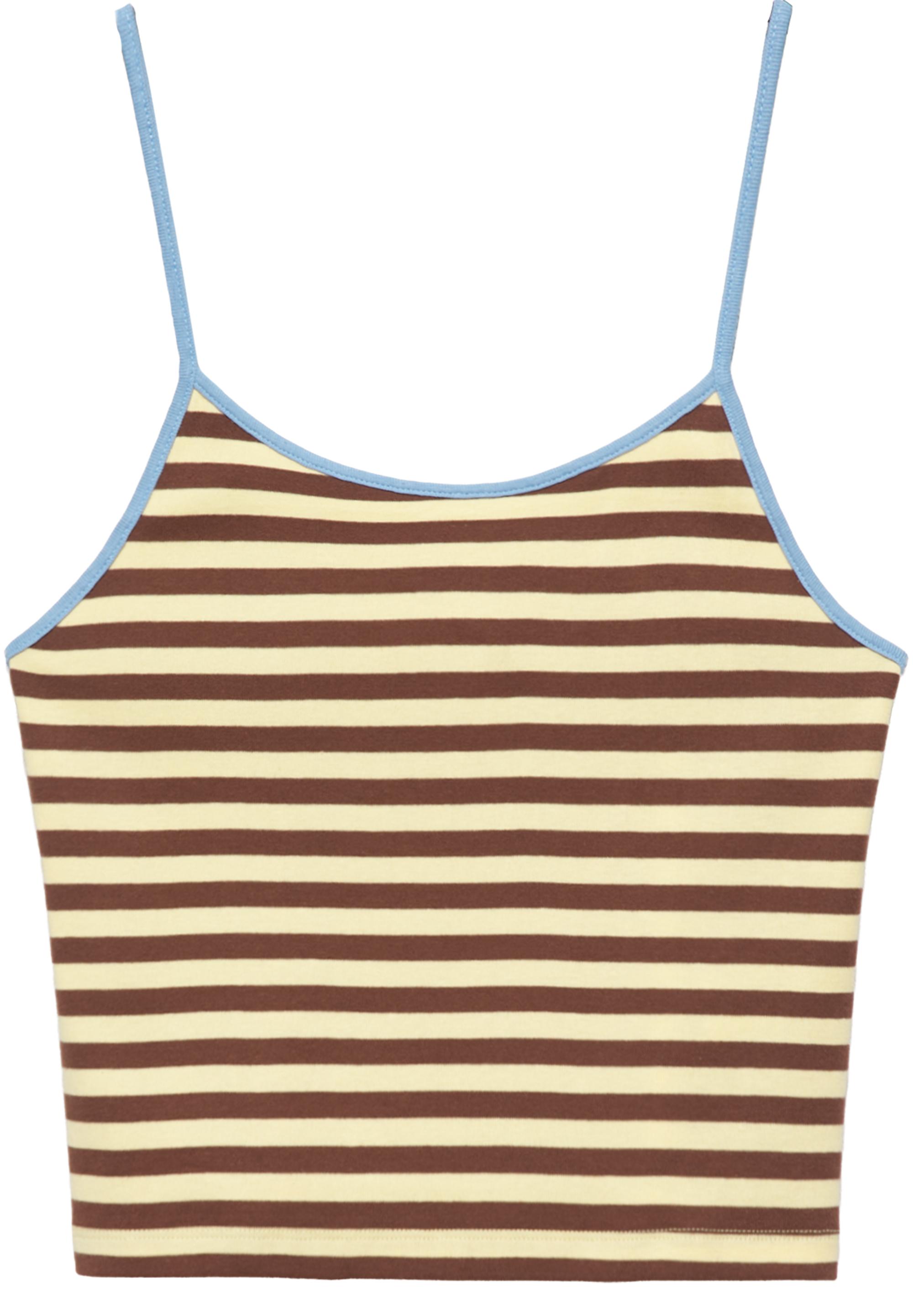 Striped strappy top — Yellow