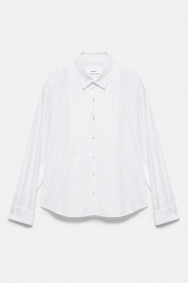 Oscar Ouyang pleated shirt — Off white 5