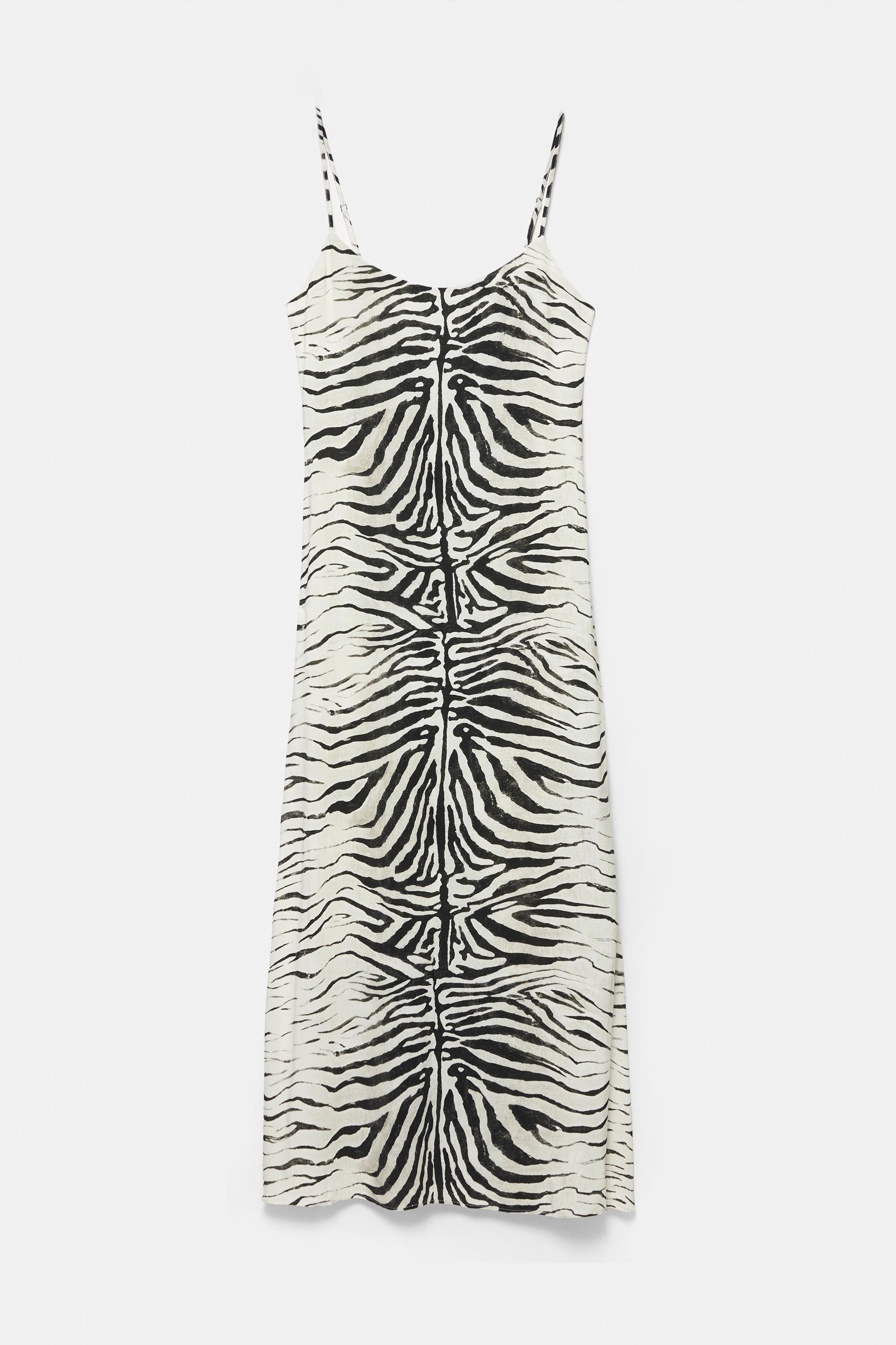 Zebra print midi dress — Ice