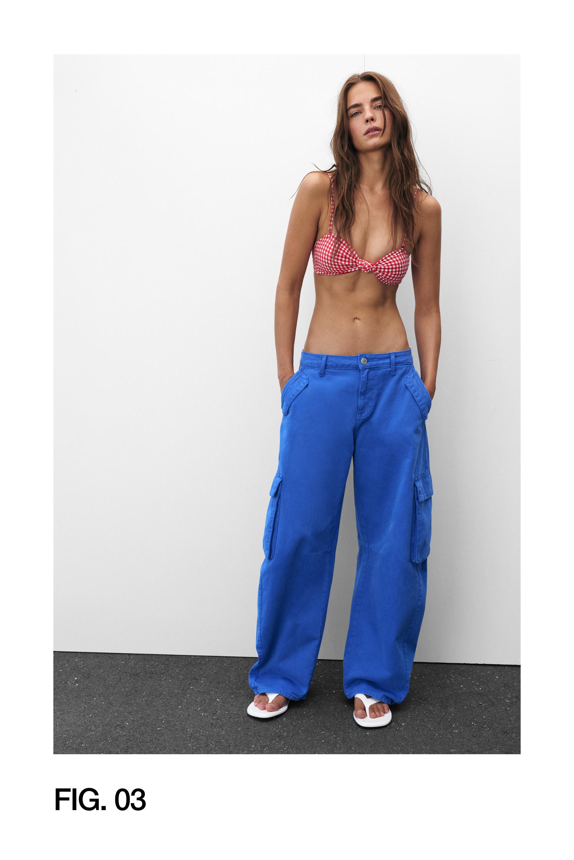 Balloon fit cargo trousers — Ink blue