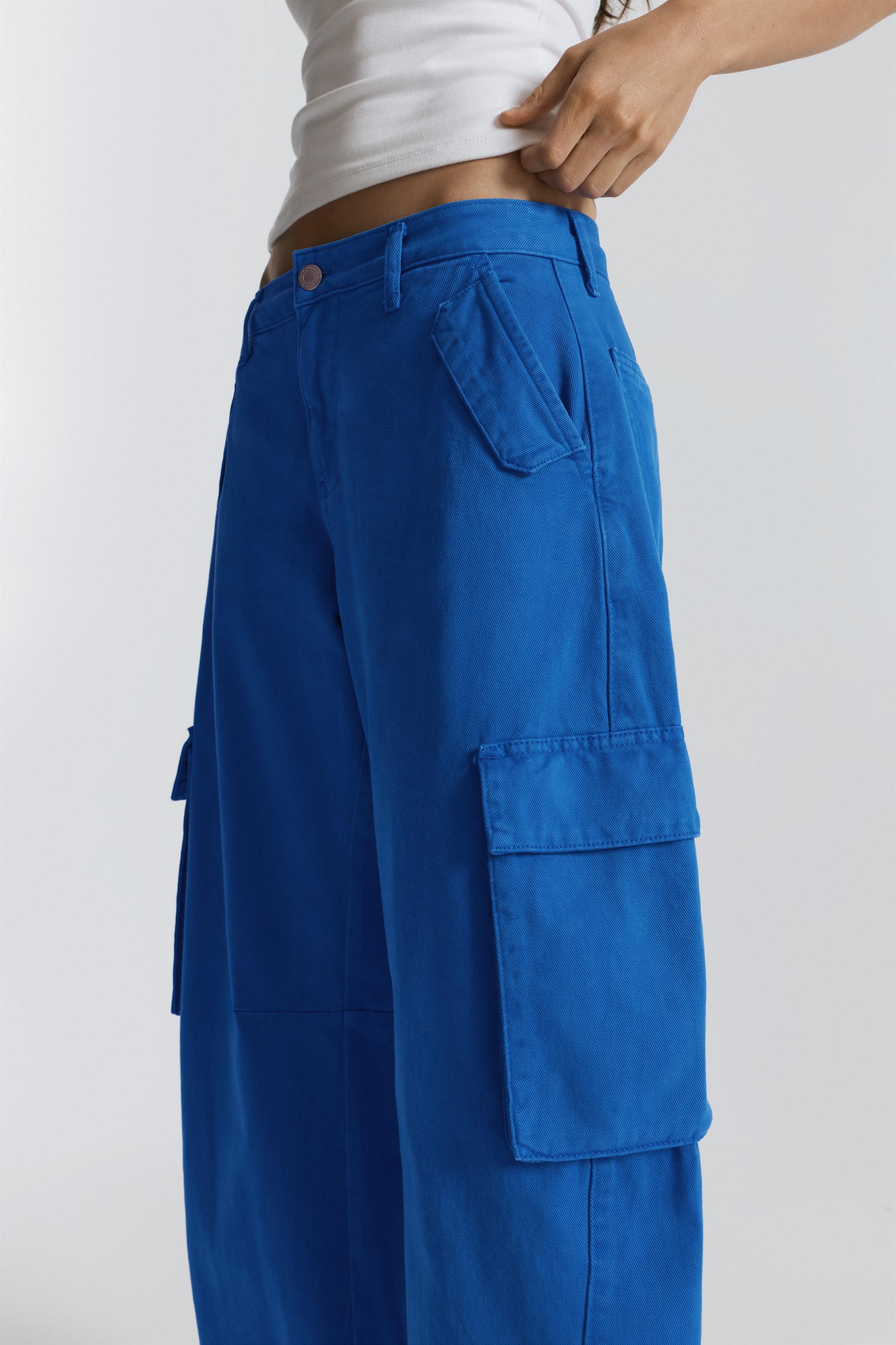 Balloon fit cargo trousers — Ink blue
