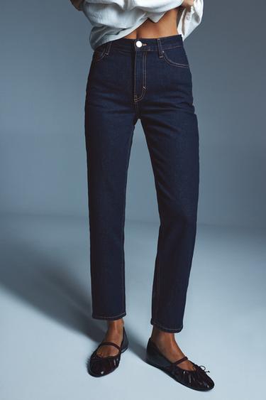 High-waist mom fit jeans — Ink blue 2