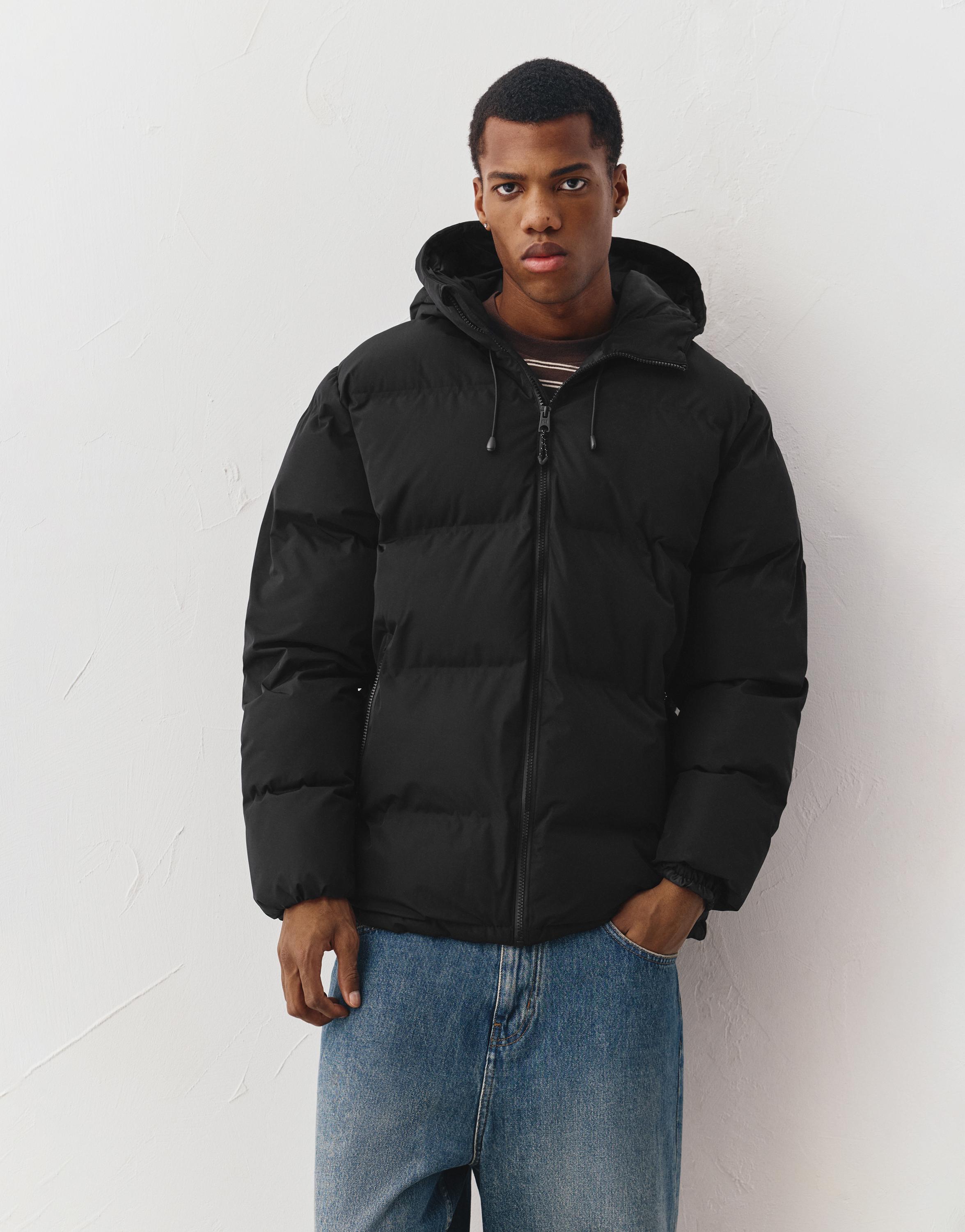 Kapüşonlu, ısıyla mühürlenmiş şişme ceket - Görsel 13