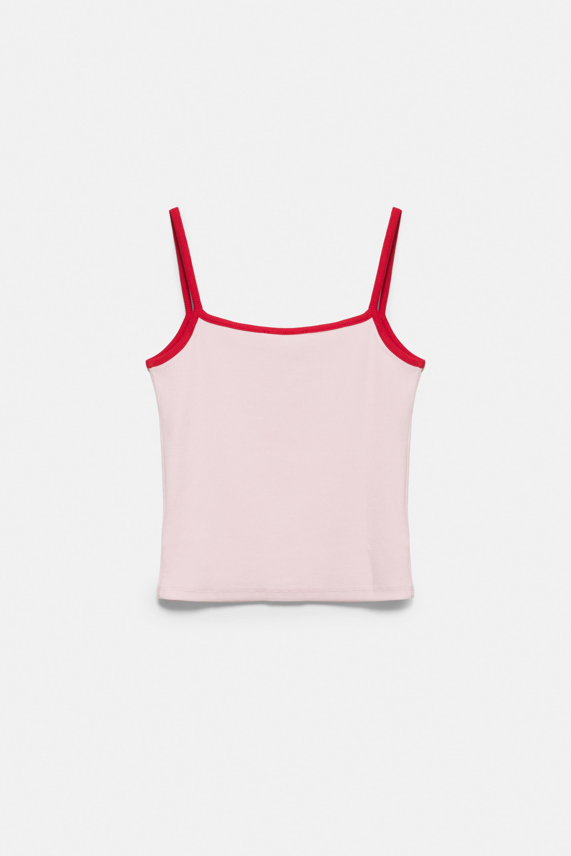 STWD fine strap top — Pastel pink