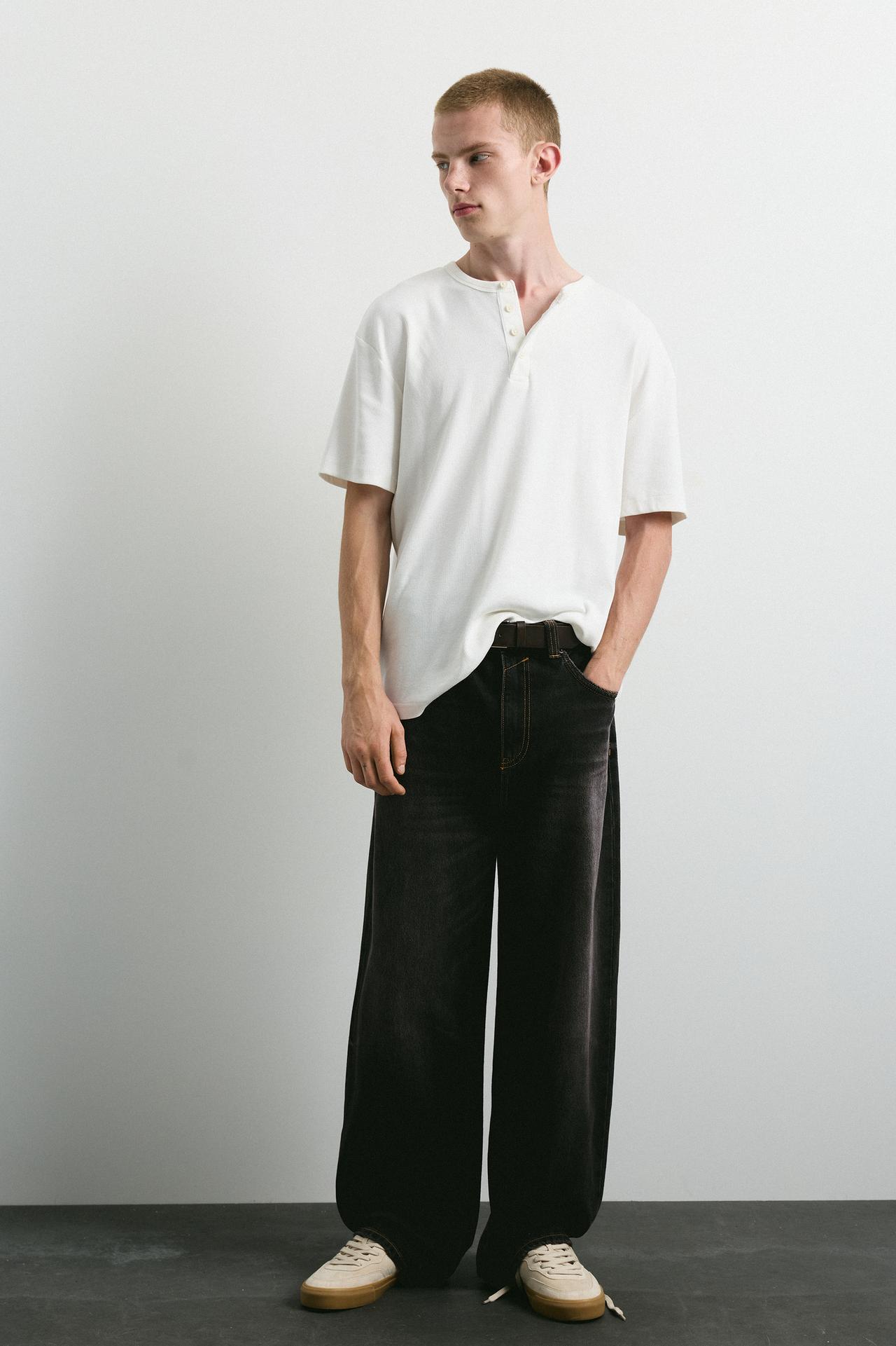 Baggy relaxed fit jeans — Faded black