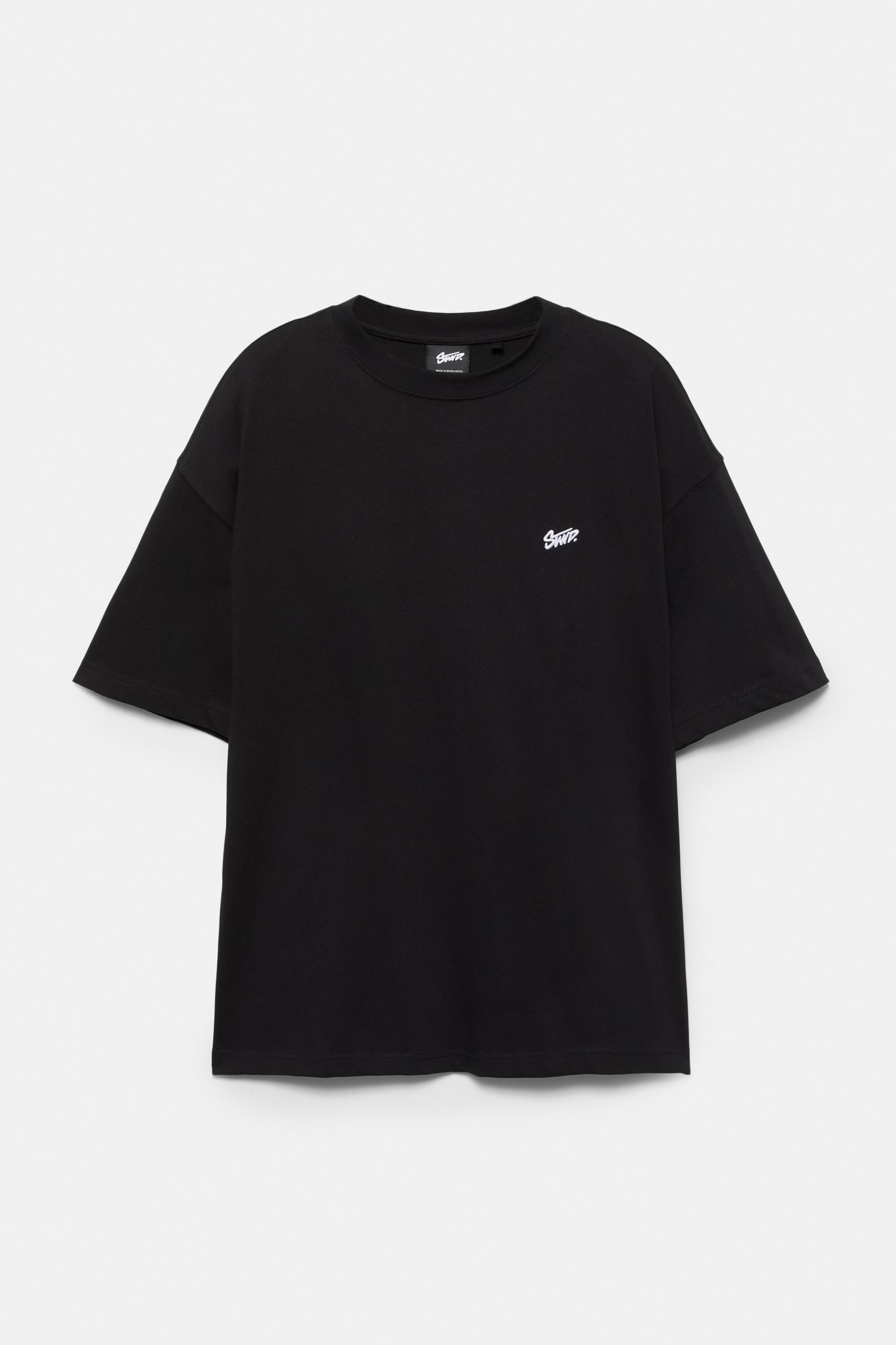 STWD logo boxy T-shirt — Black