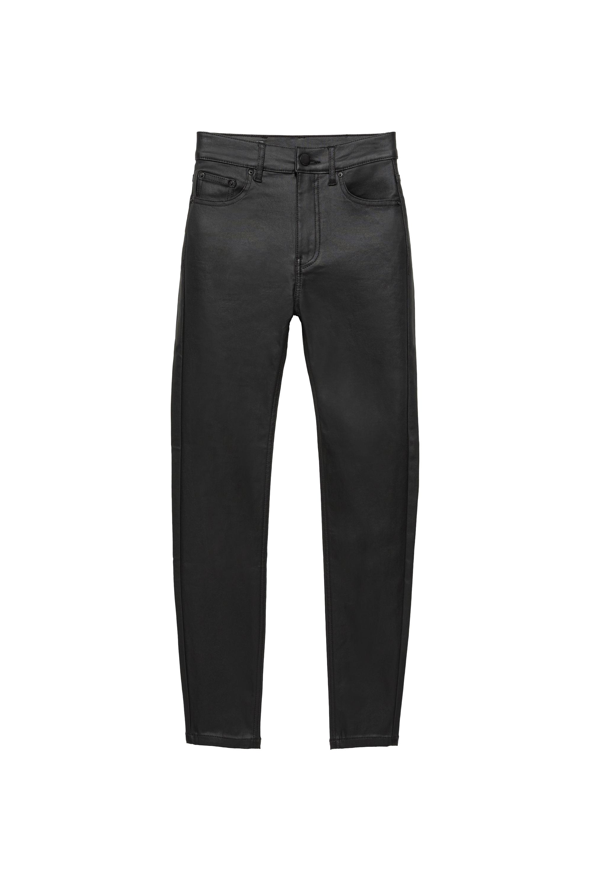 Pull&Bear Suni deri görünümlü skinny pantolon