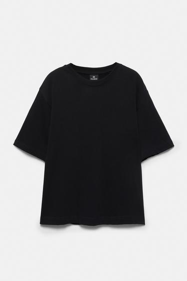 Cropped short sleeve T-shirt — Black 5