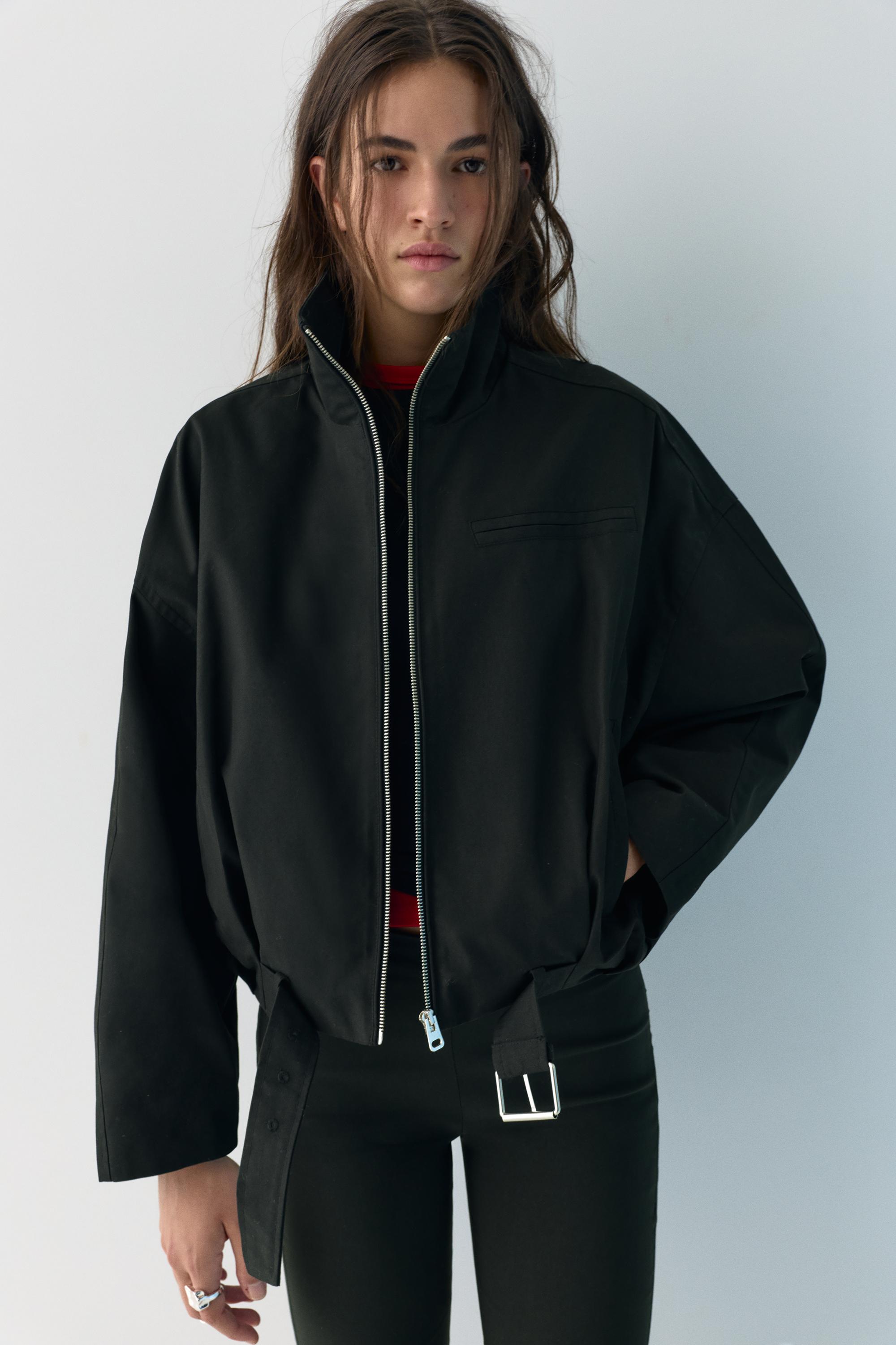 Balloon bomber jacket — Black