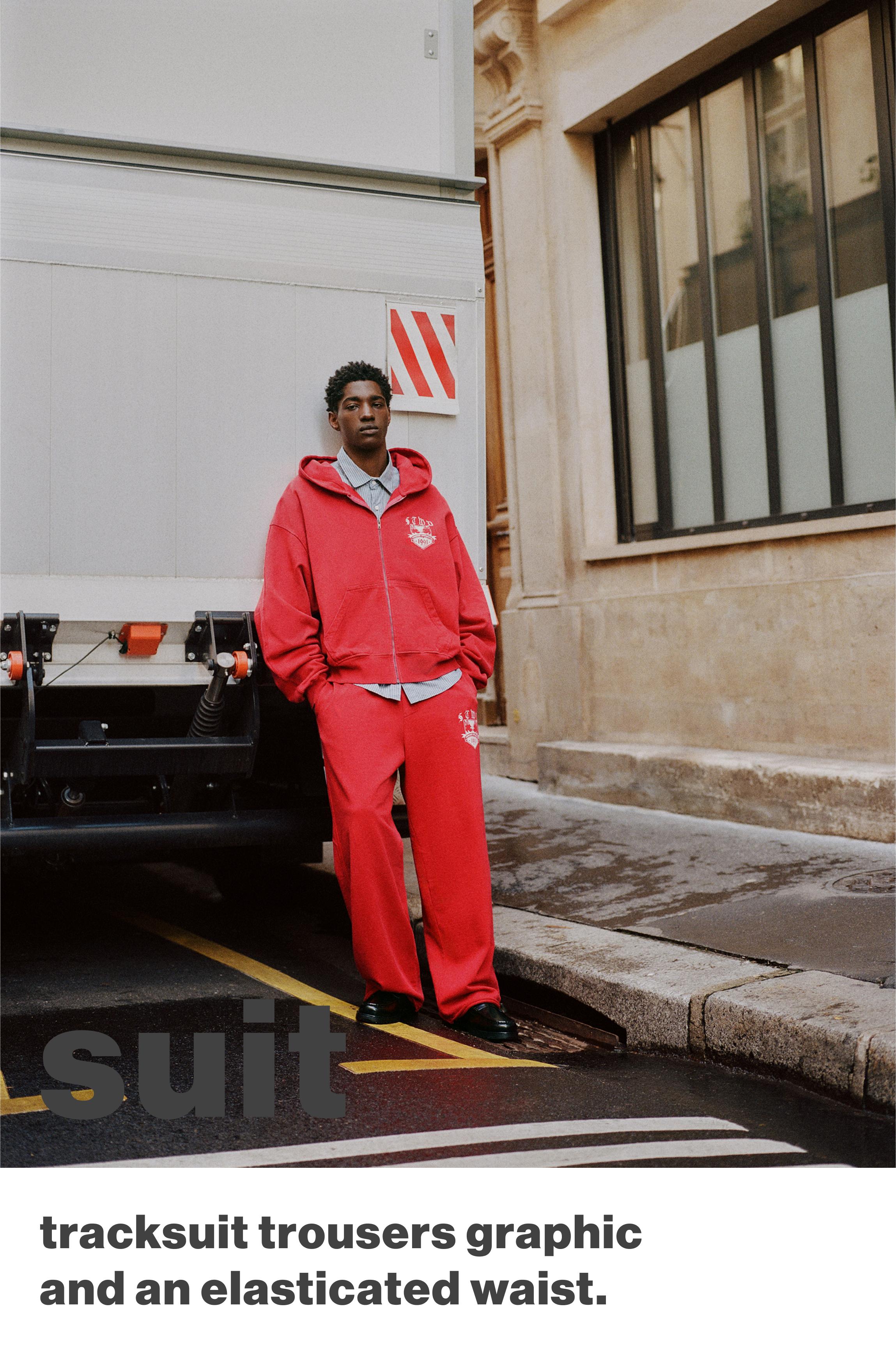 STWD varsity tracksuit trousers — Red