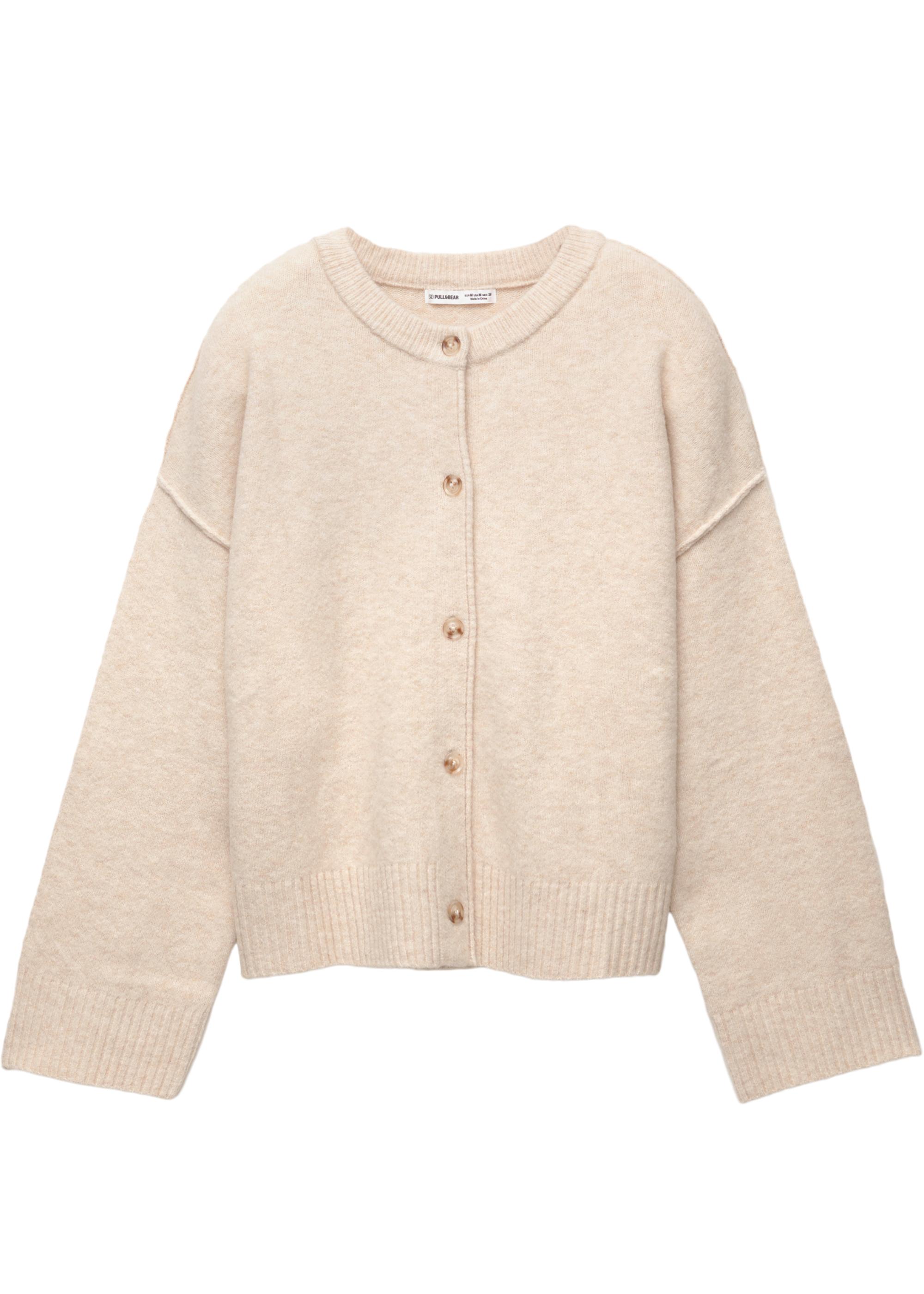 Soft knit cardigan — Sand