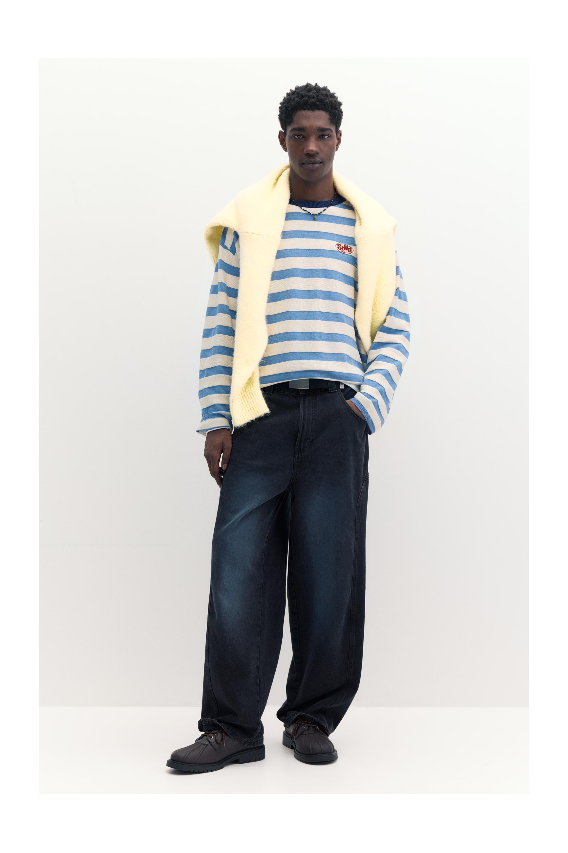 Çizgili örgü tişört - Görsel 37