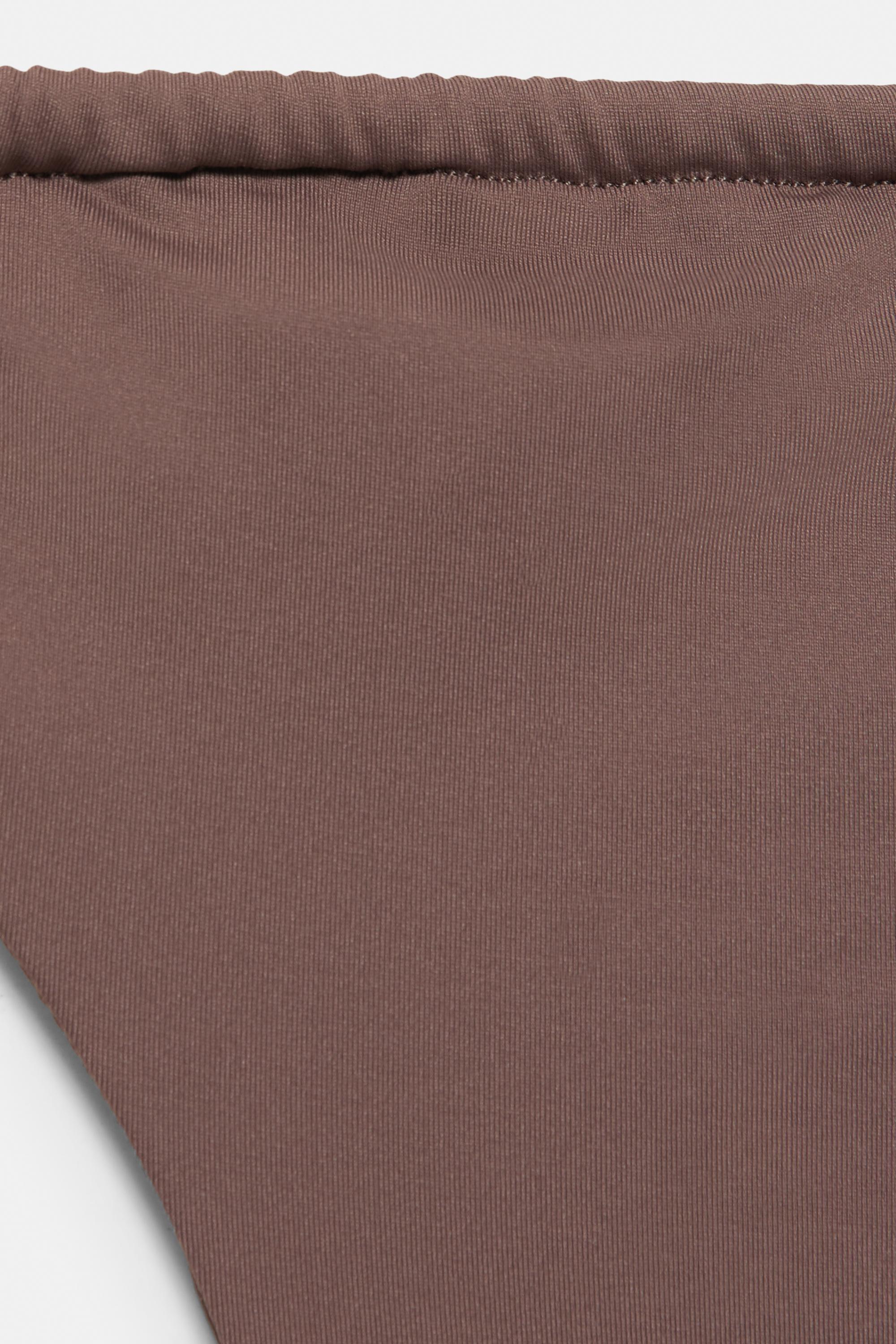 Draped bikini bottoms — Brown