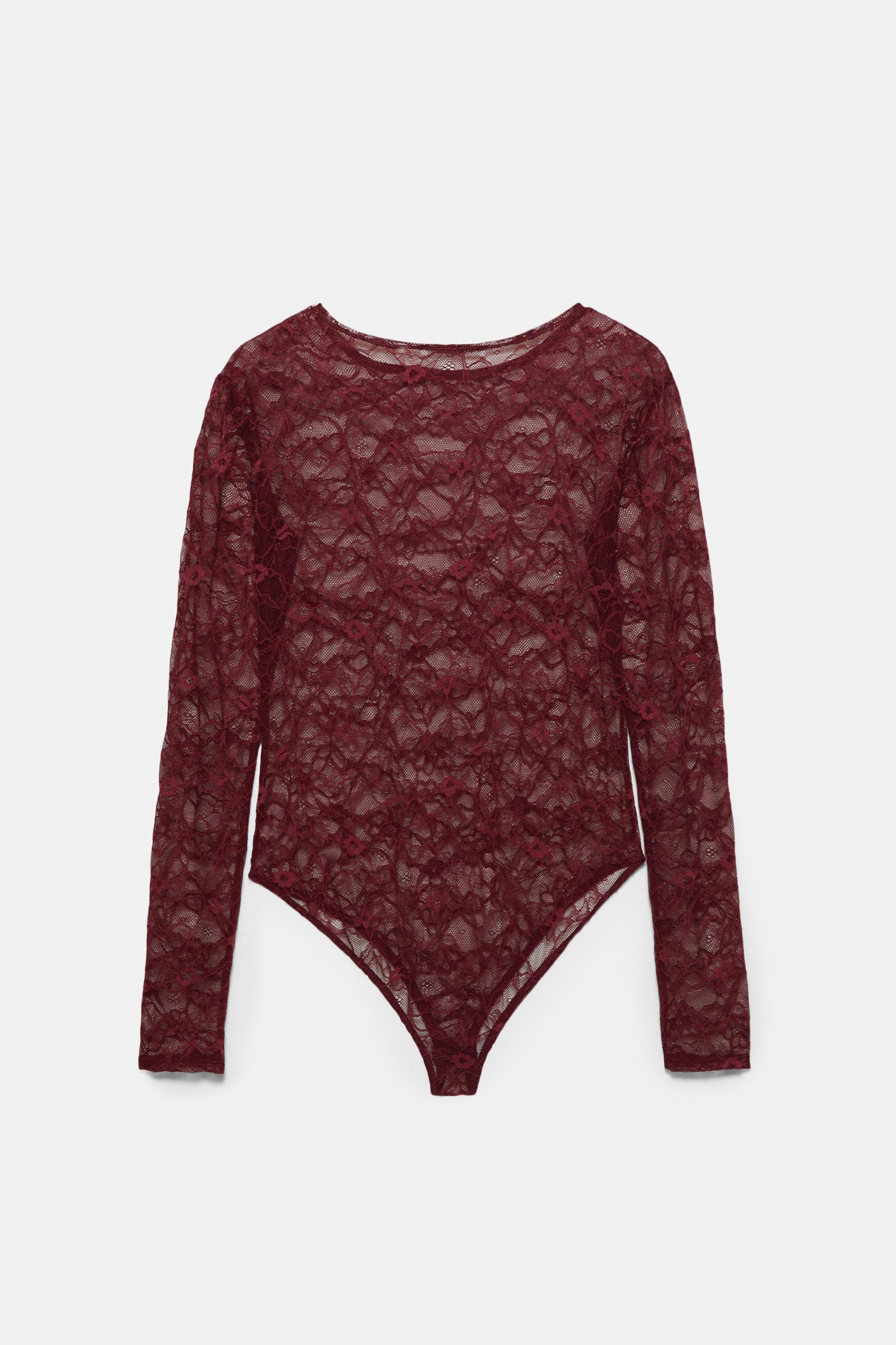 Dantelli uzun kollu body - Görsel 17