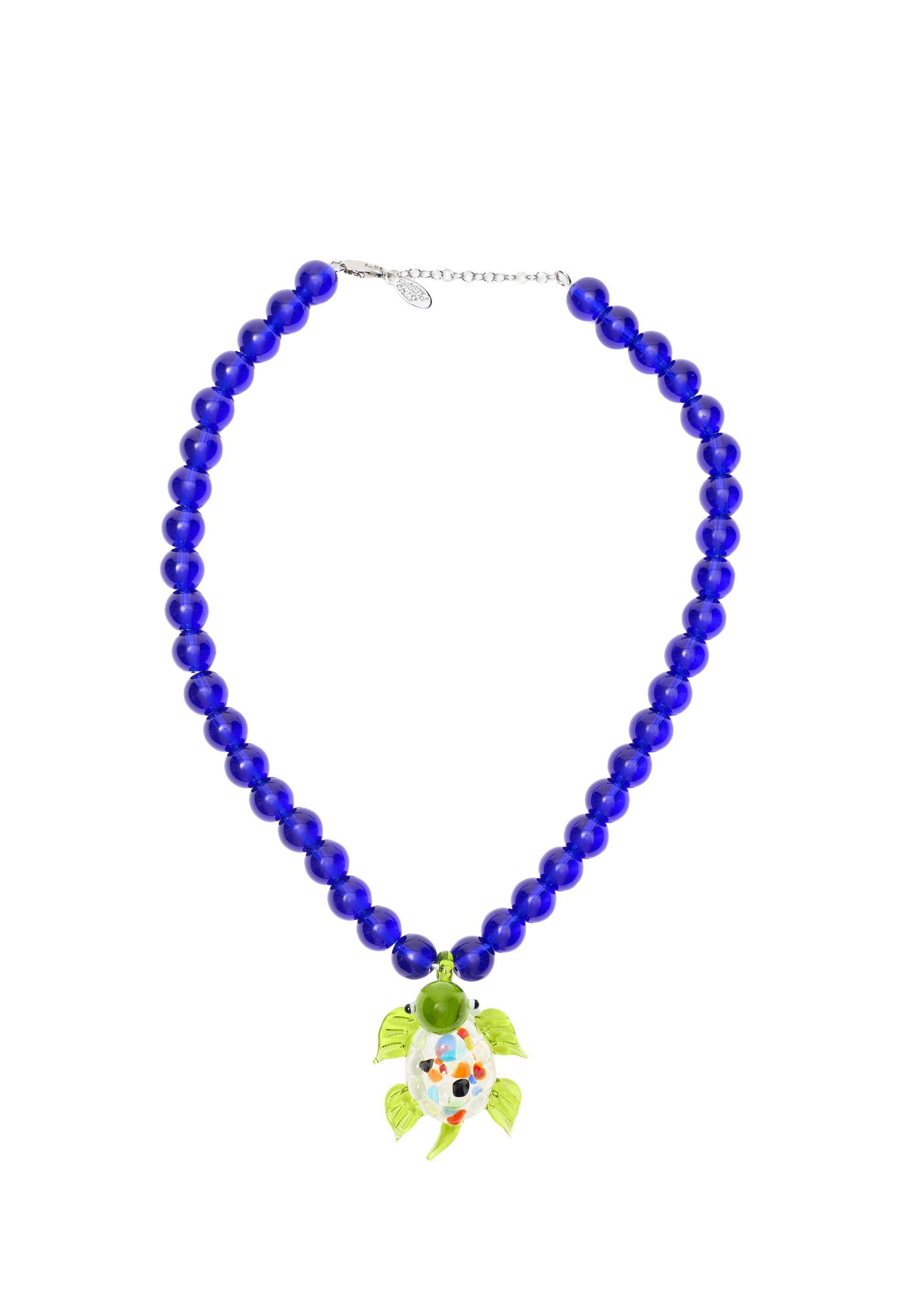 Pleasures x STWD bead necklace — Blue