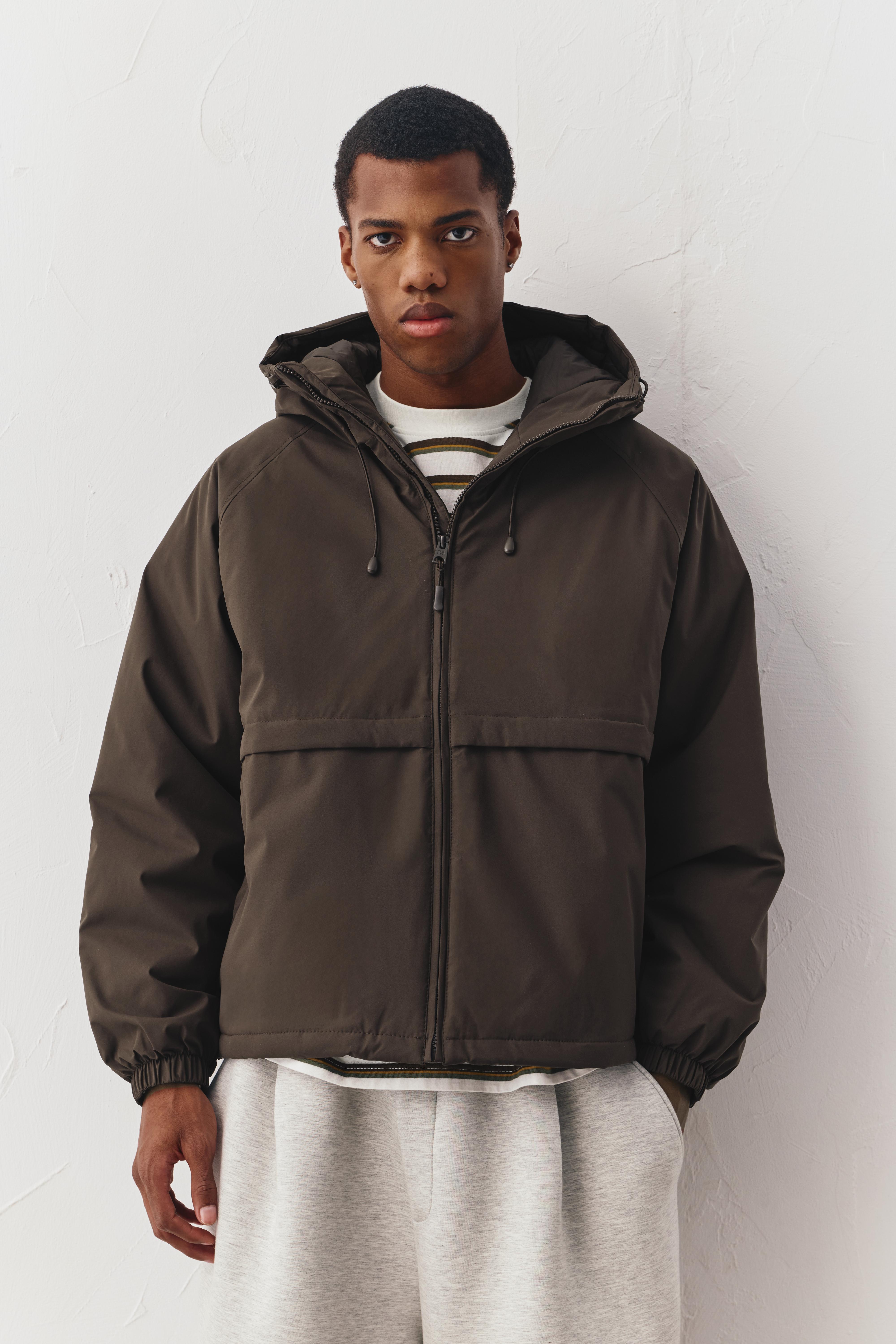 Dik yaka şişme mont - Görsel 19