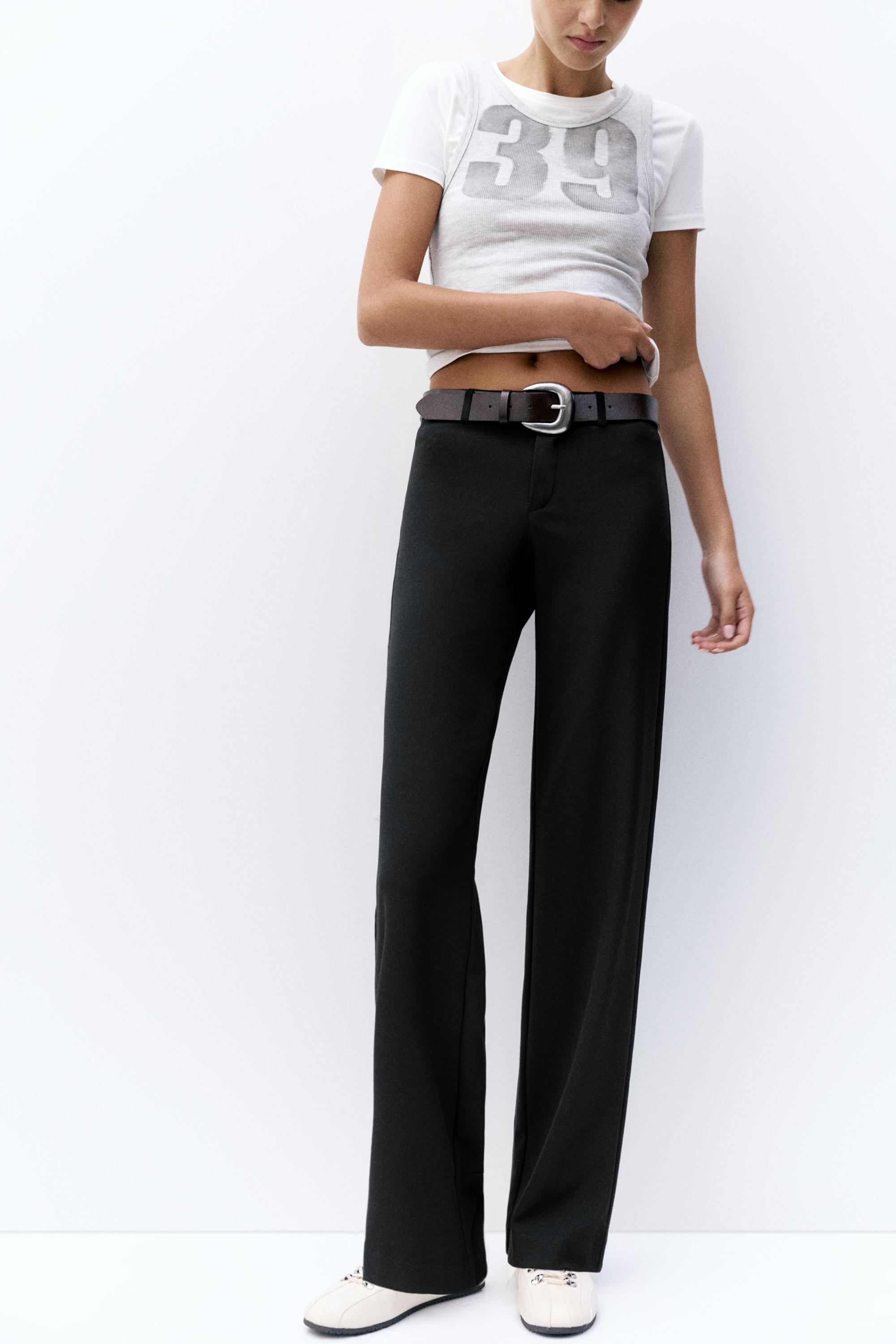 Straight-leg smart trousers — Black