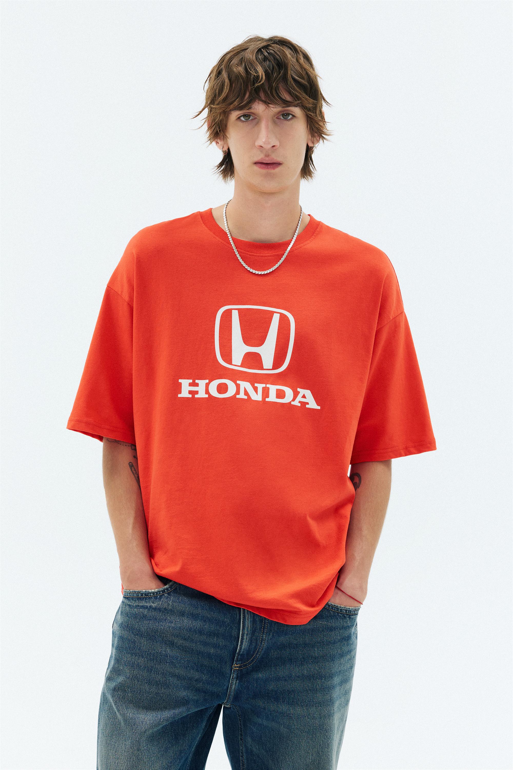 Relaxed fit Honda logo T-shirt — Red