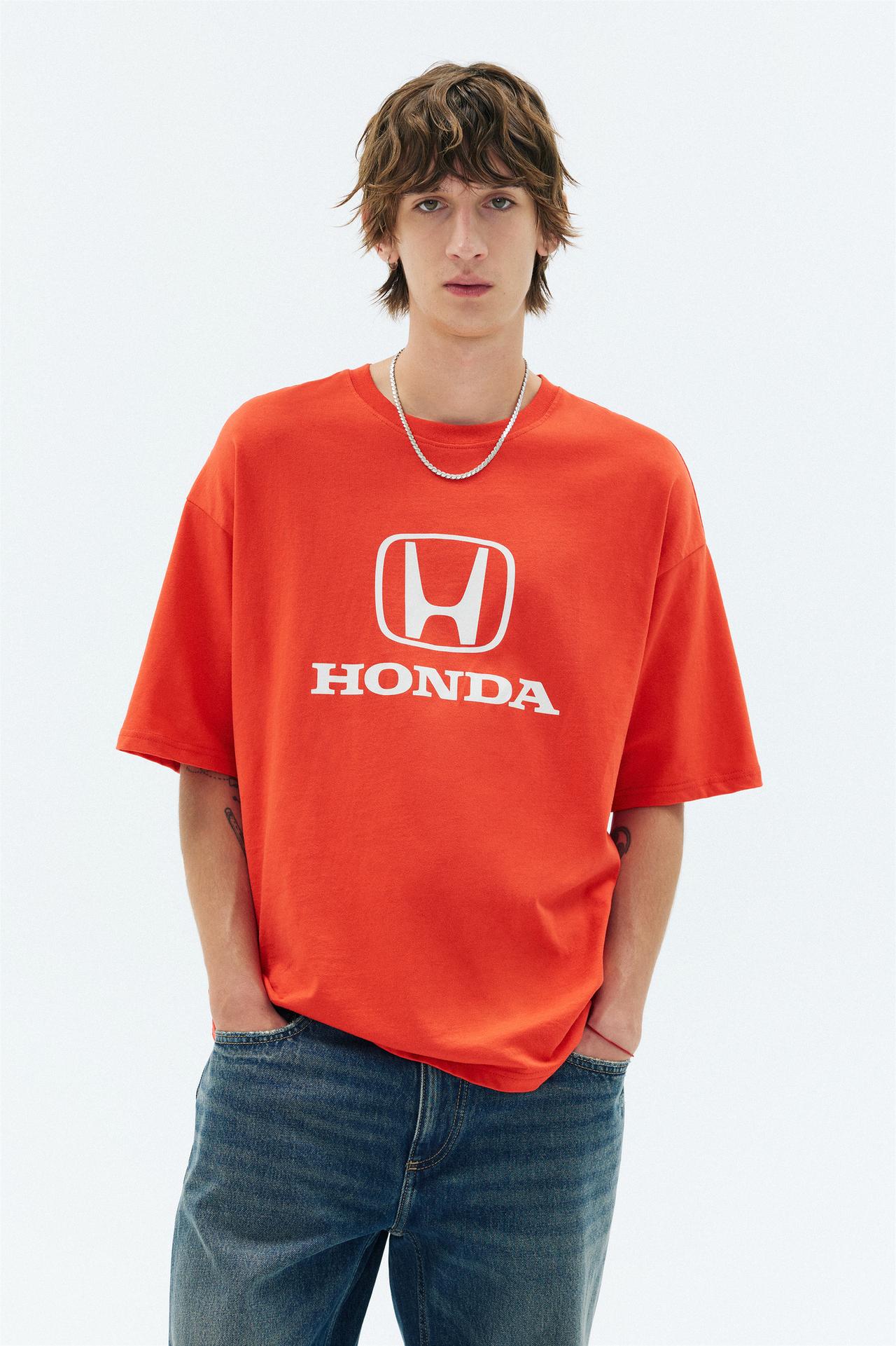 Relaxed fit Honda logo T-shirt — Red