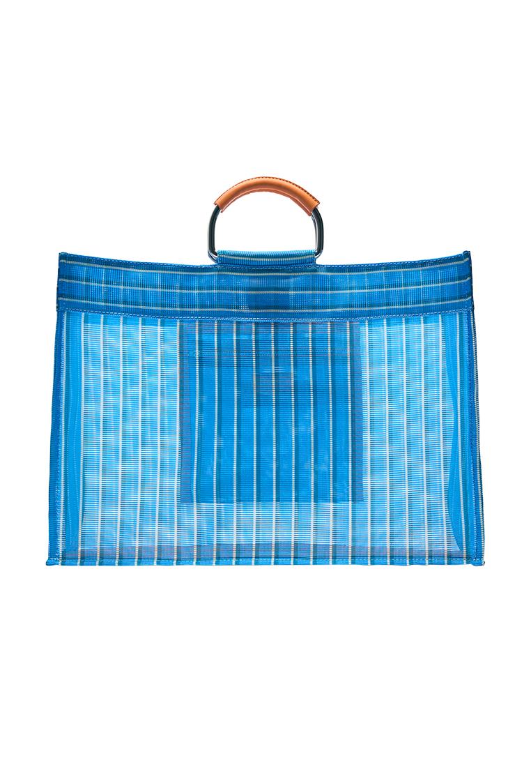 Çizgili tote çanta - Görsel 9