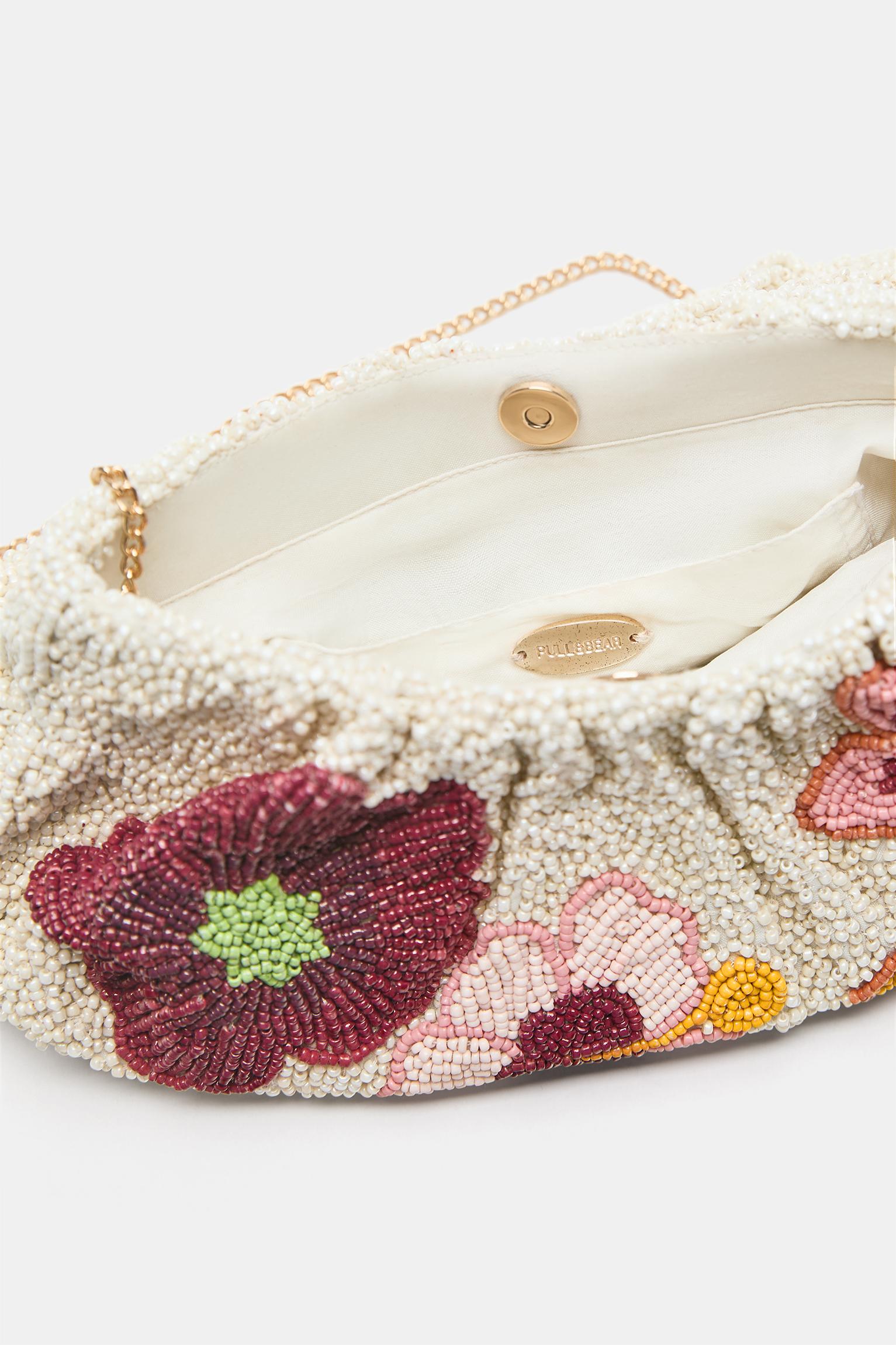Boncuklu clutch çanta - Görsel 5