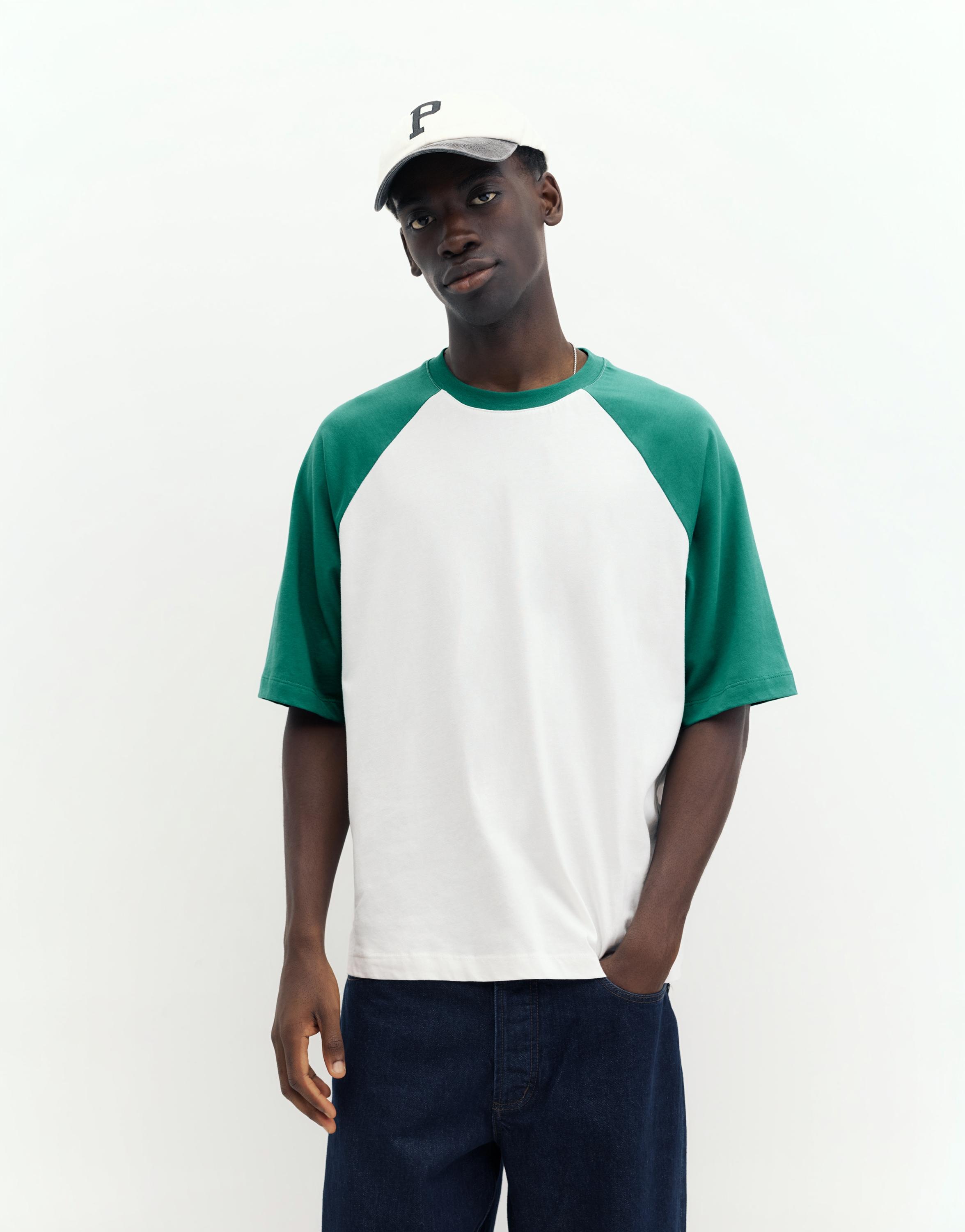 Raglan sleeve T-shirt — Green