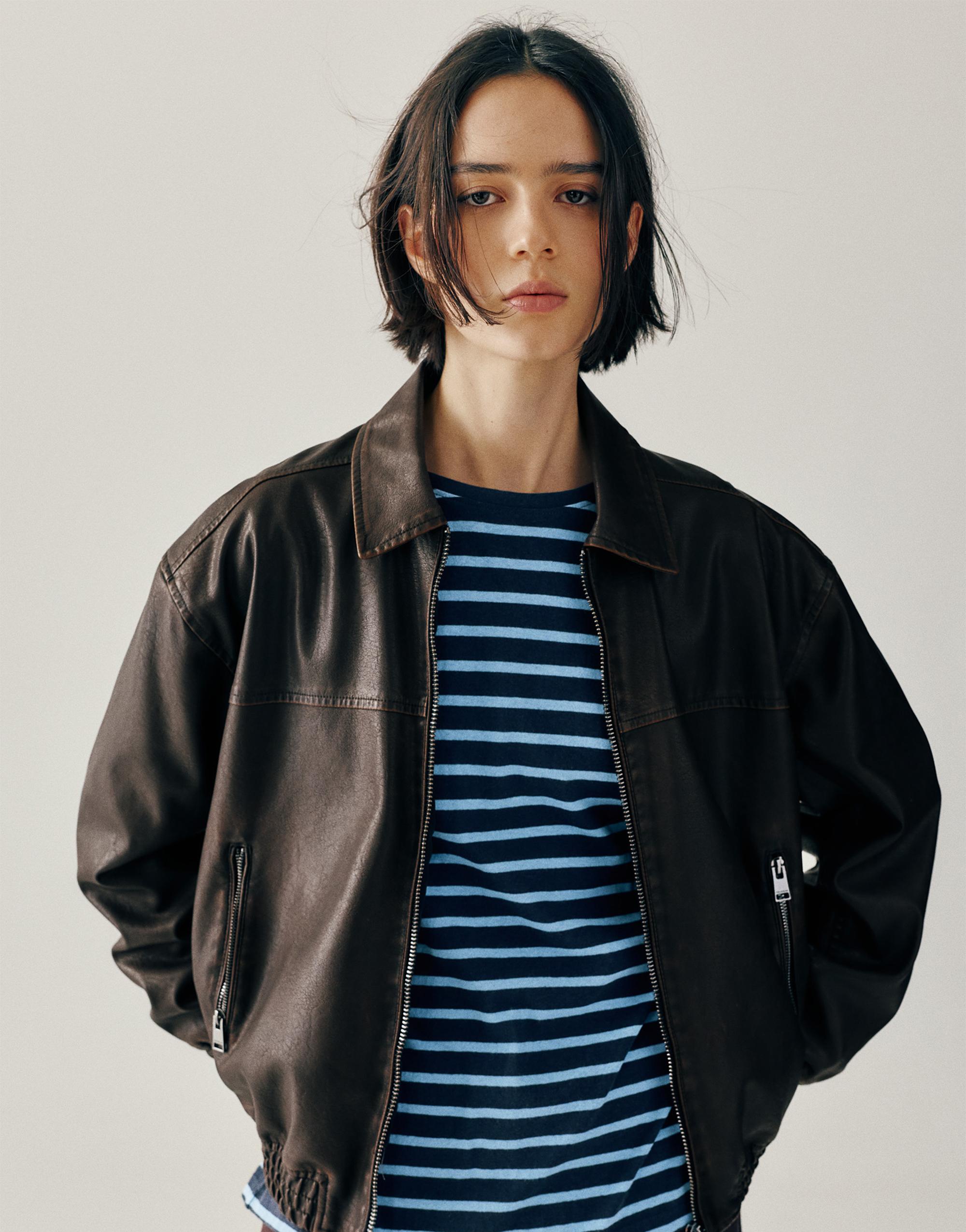 Suni Deri Baba Kesim Ceket - Görsel 128