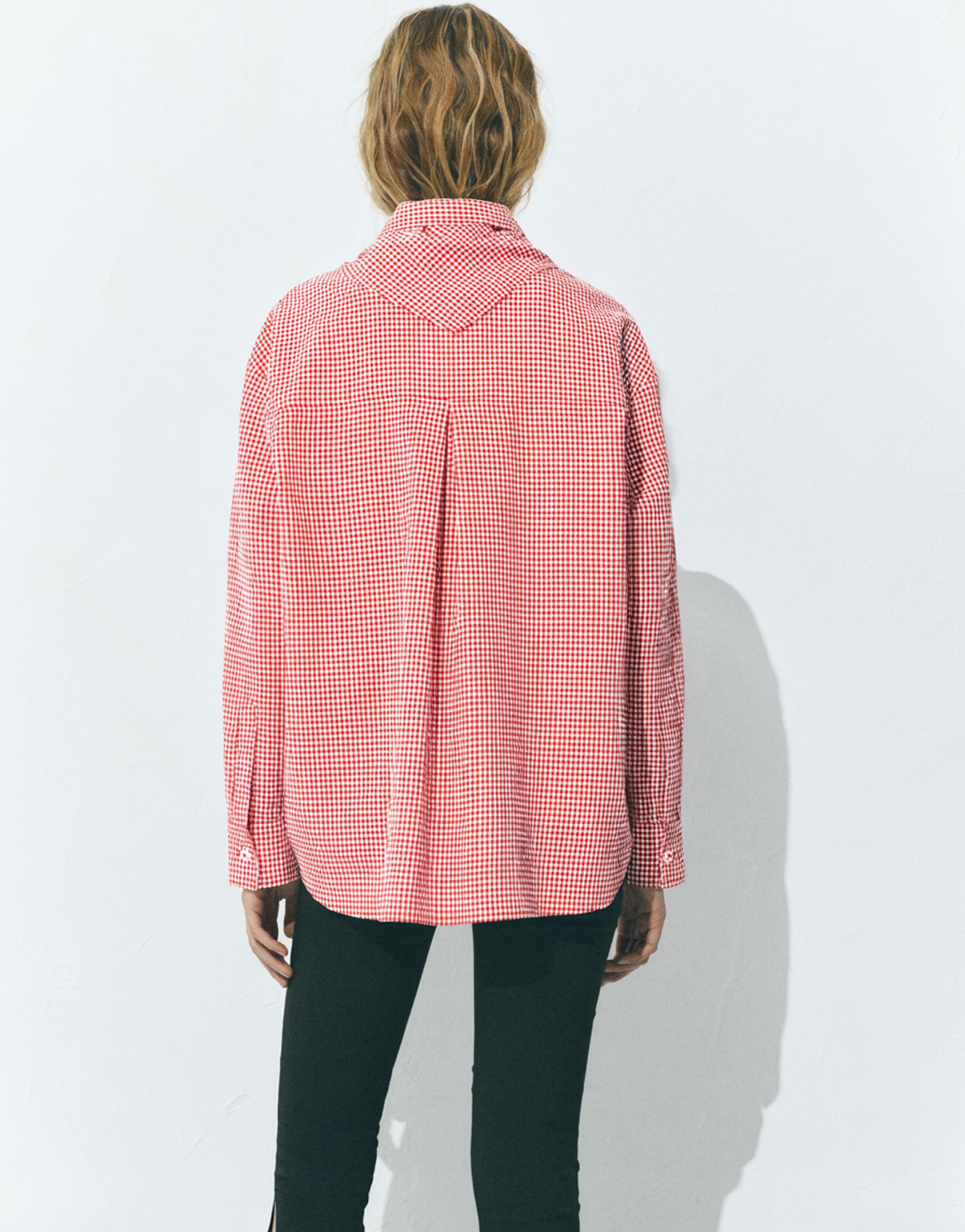 Pötikareli bandana gömlek - Görsel 13