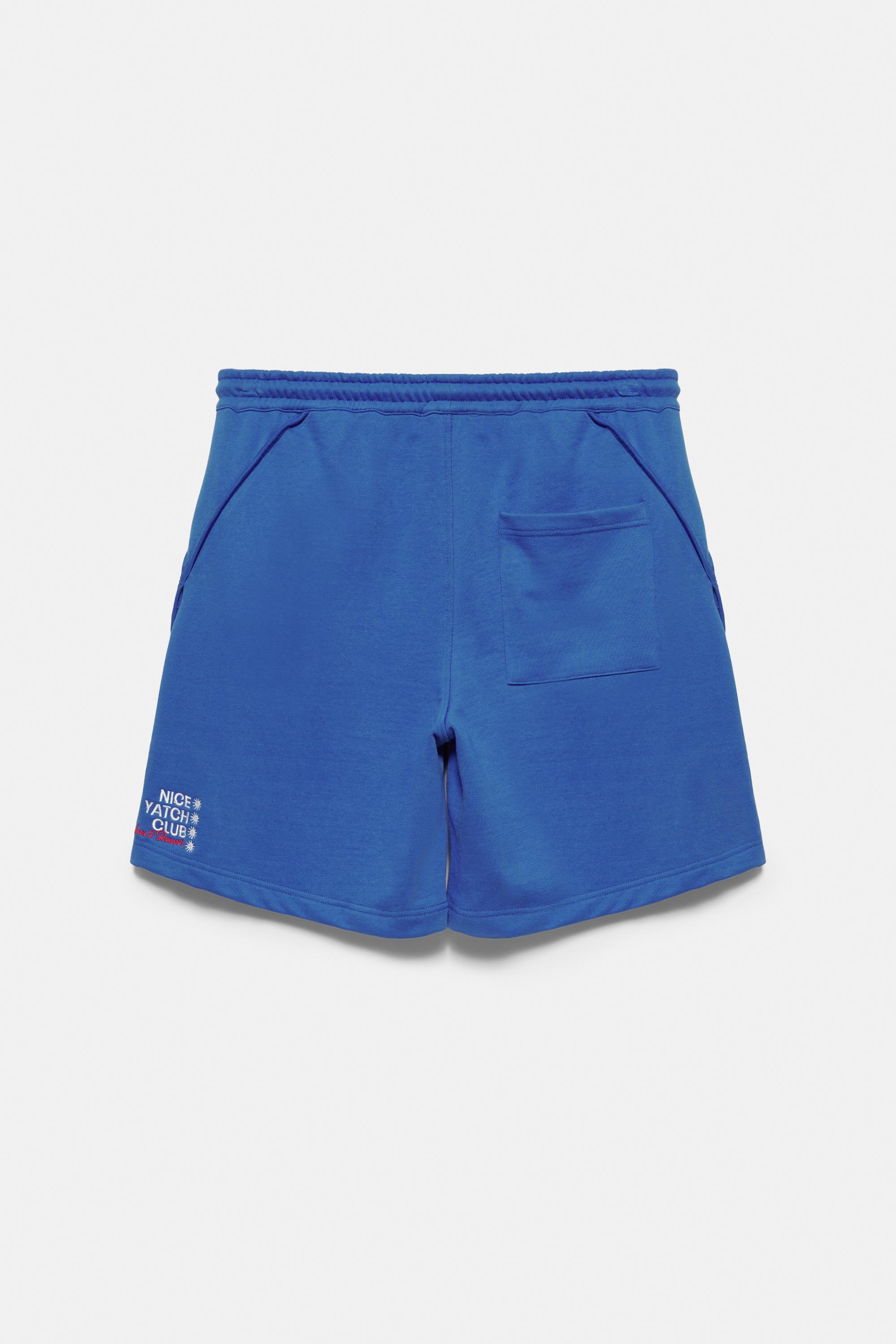 Yacht Club Bermuda sweat shorts — Deep blue