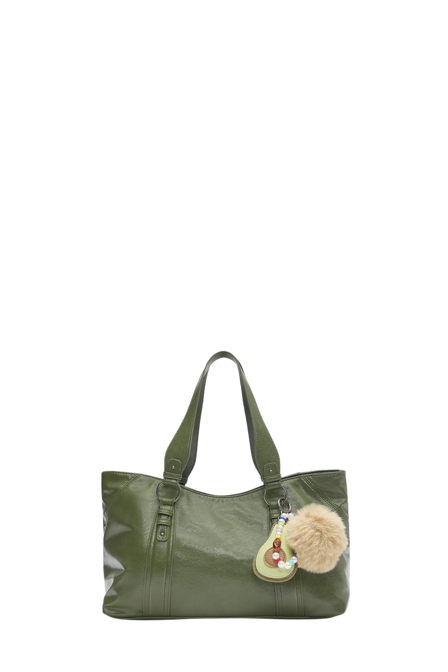 Embellished shopper bag — Khaki