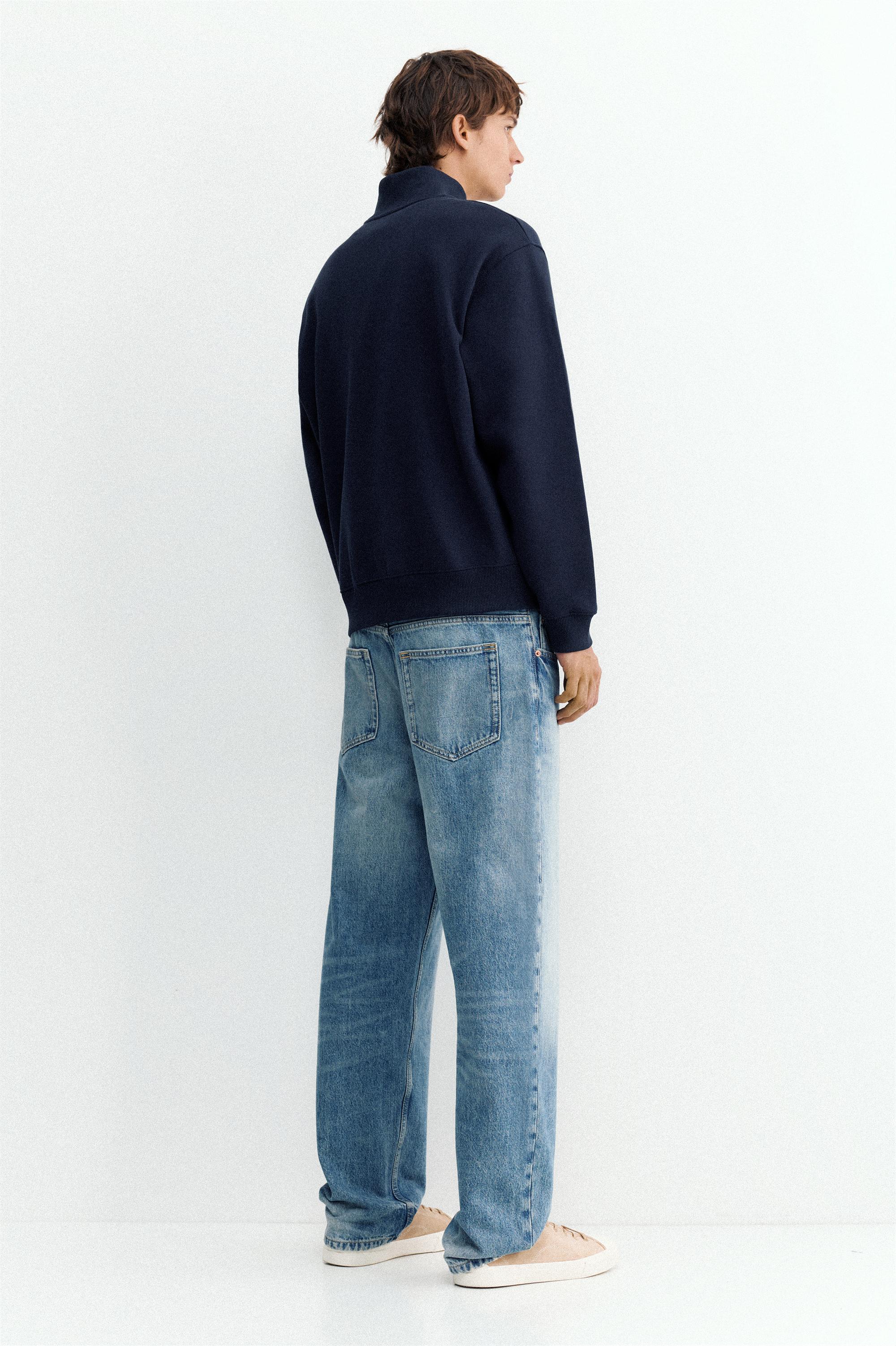 Quarter-zip sweatshirt — Navy