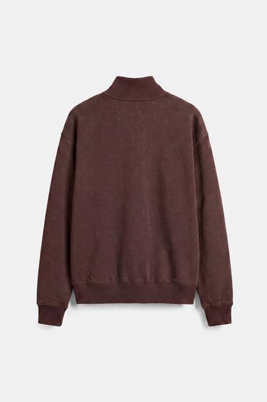Quarter-zip sweatshirt — Brown 6