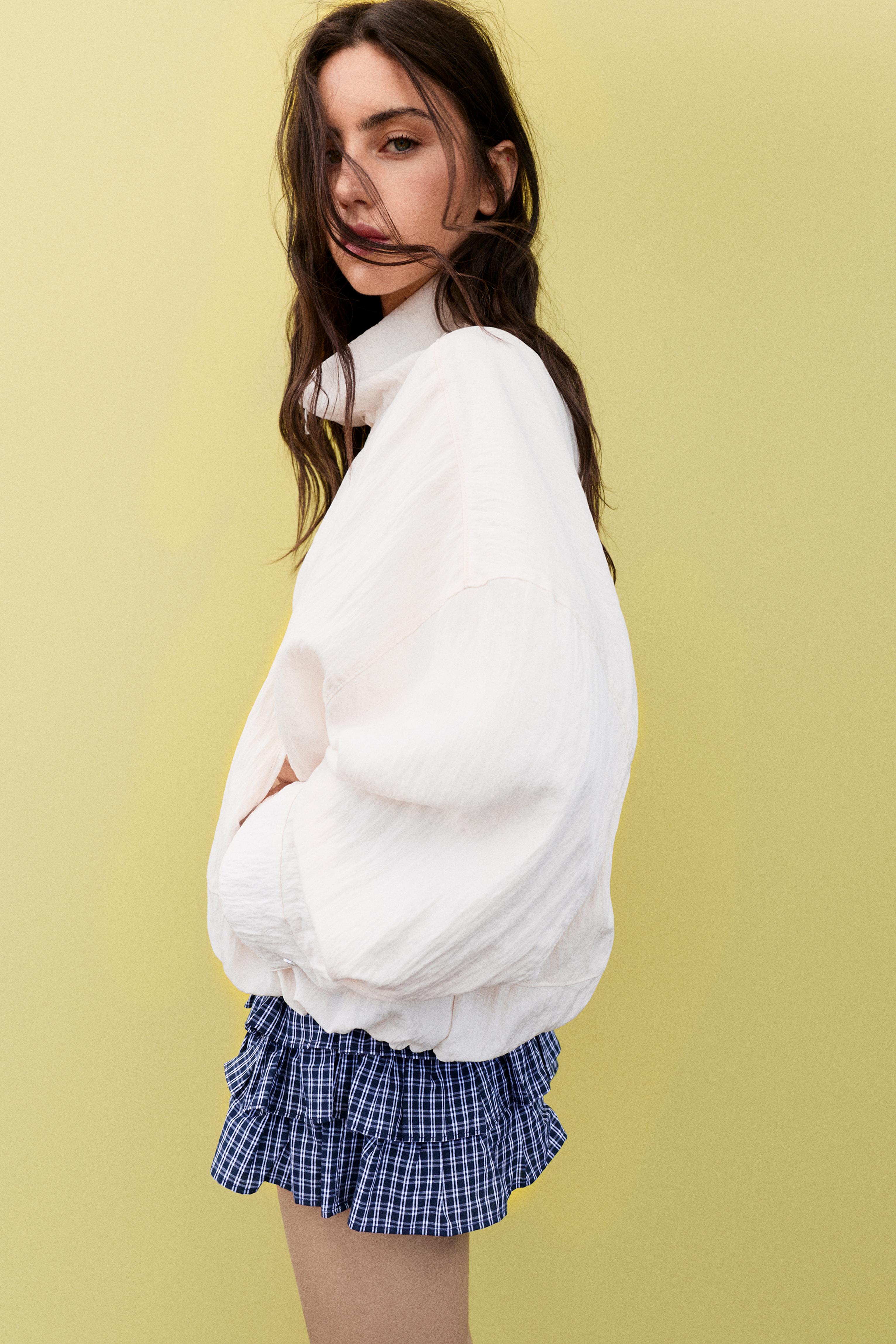 Dik yaka balon ceket - Görsel 9