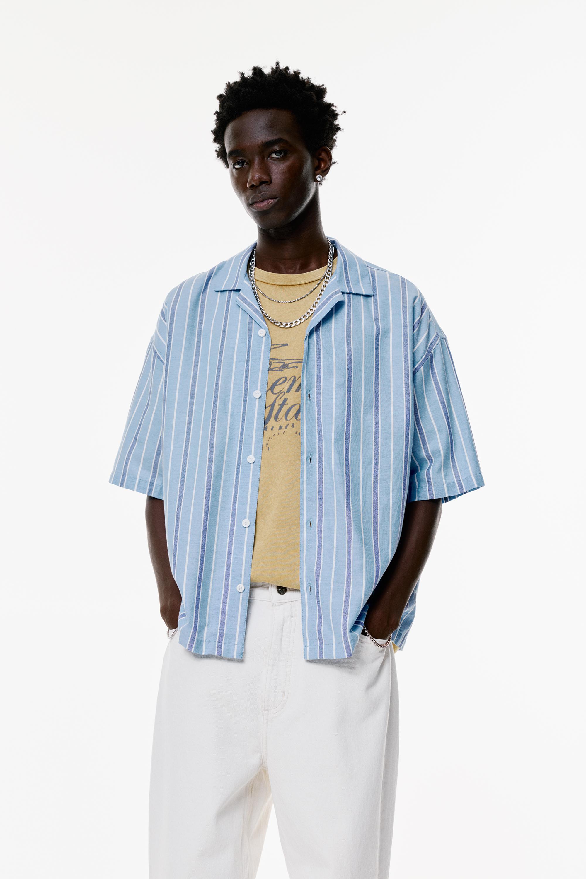 Kurzärmeliges Streifenhemd