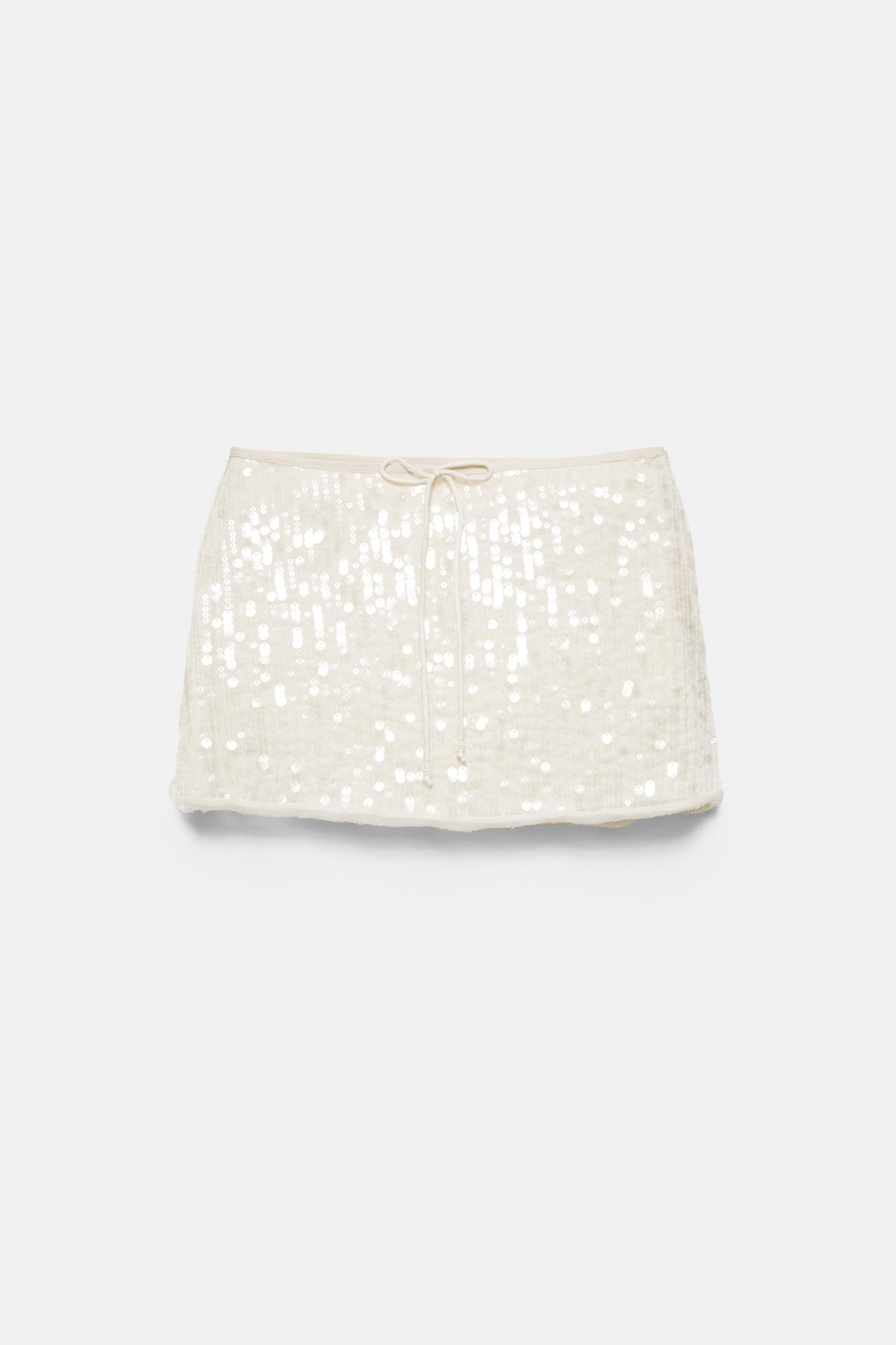 Sequin mini skirt — Ice