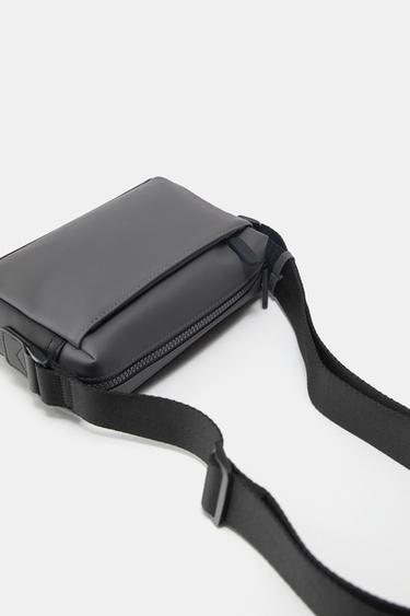 Rubberised crossbody bag — Grey 4
