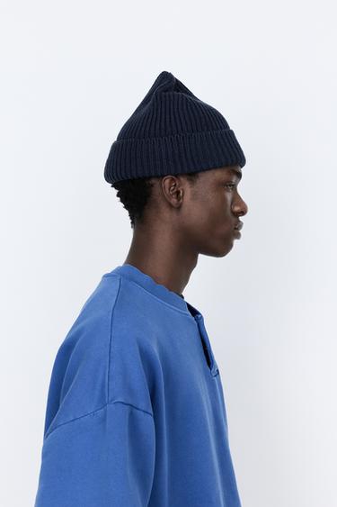 Chunky knit beanie — Navy 1
