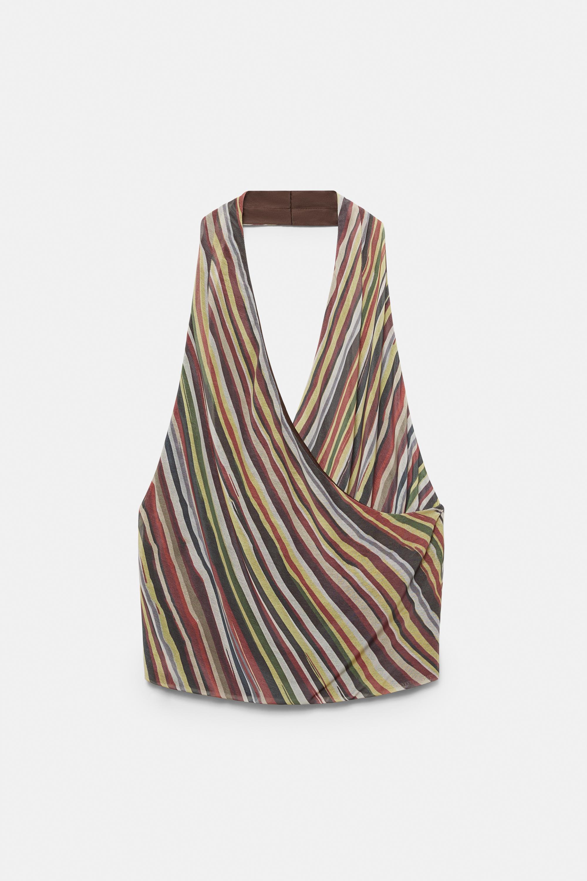 Striped halter top — Striped