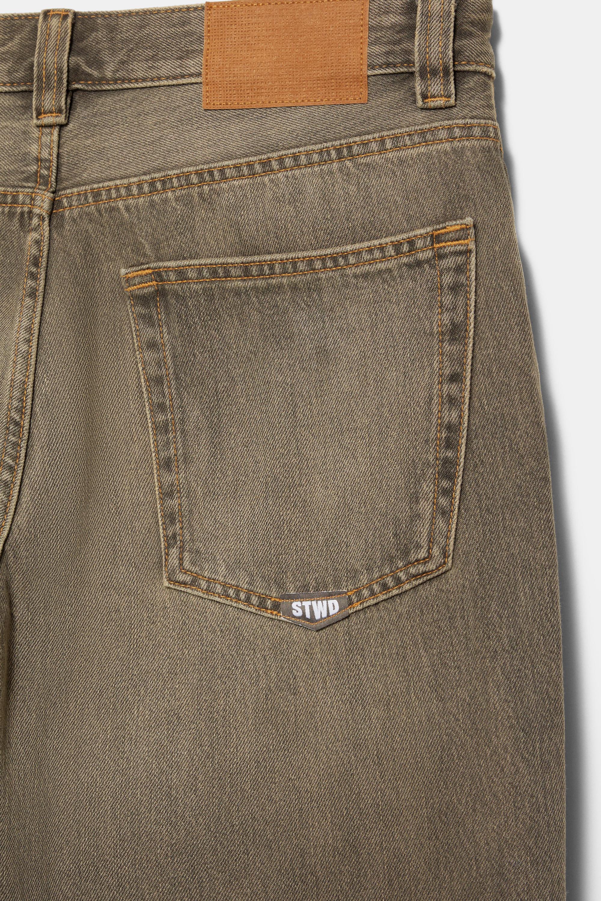 Regular straight-leg jeans — Tobacco brown