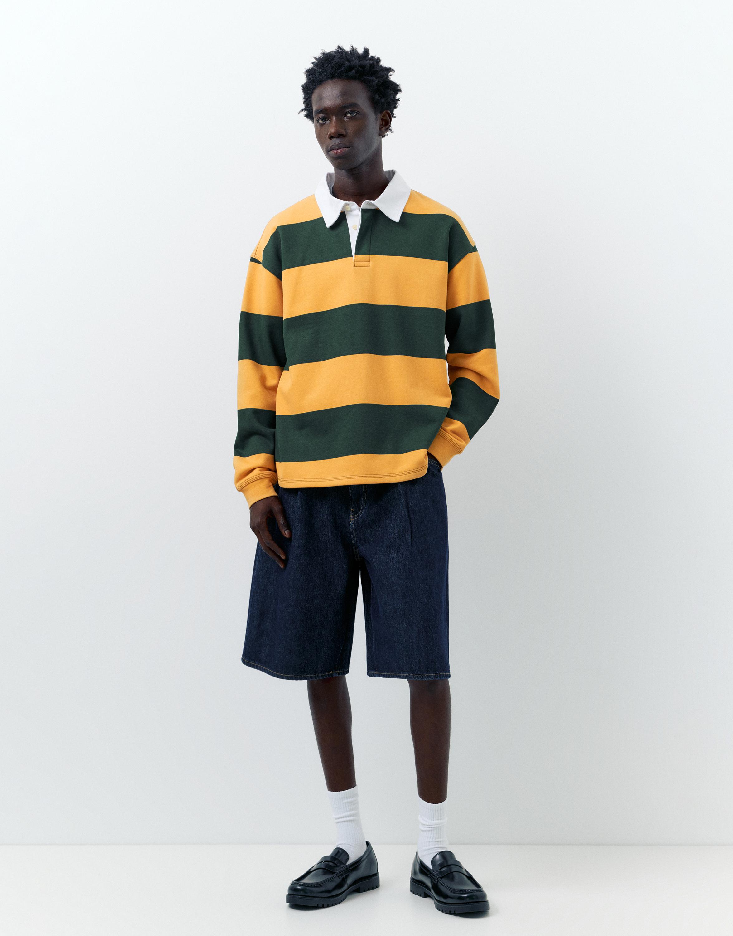 Çizgili uzun kollu polo - Görsel 14