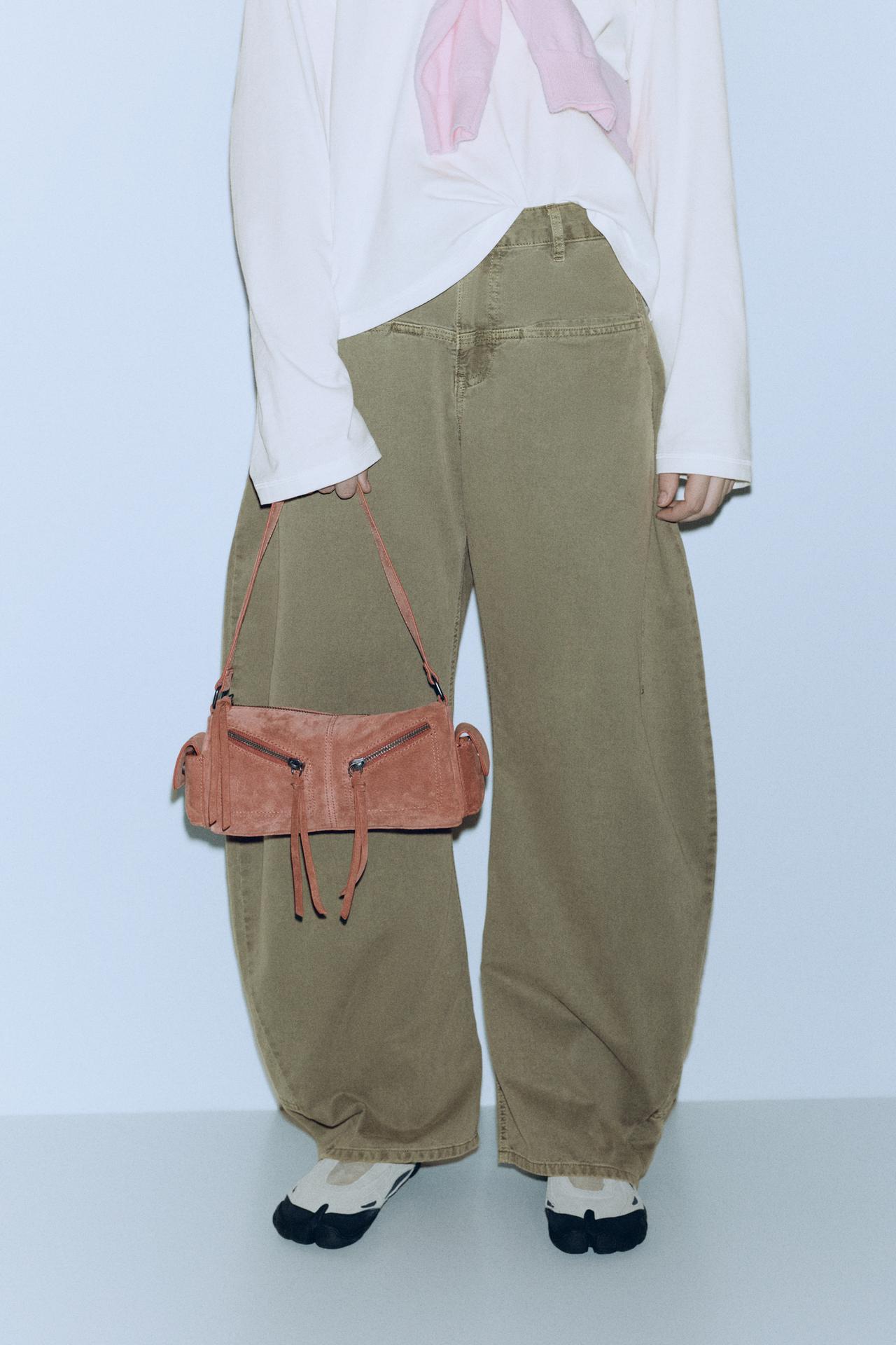 Low-rise balloon jeans — Khaki